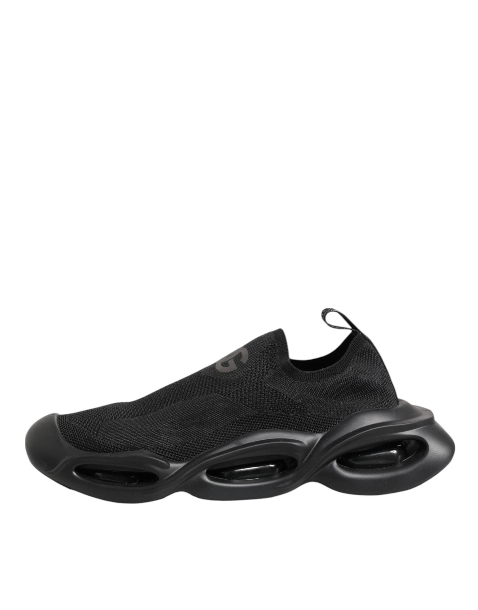 Dolce & Gabbana Schwarze Slip-On Wave Low-Top Sneaker Schuhe