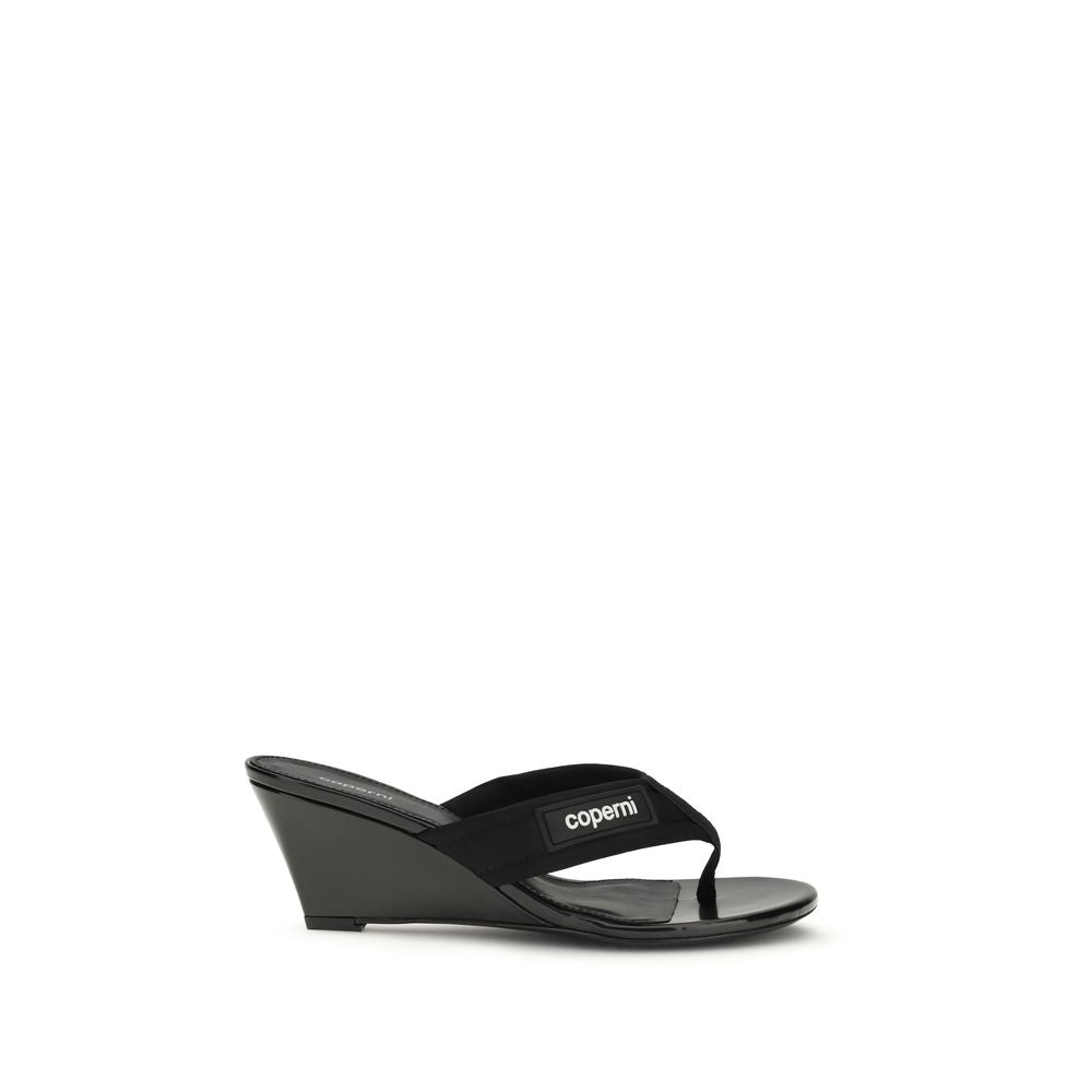 Coperni Schwarze Keilsandalen aus Polyamid