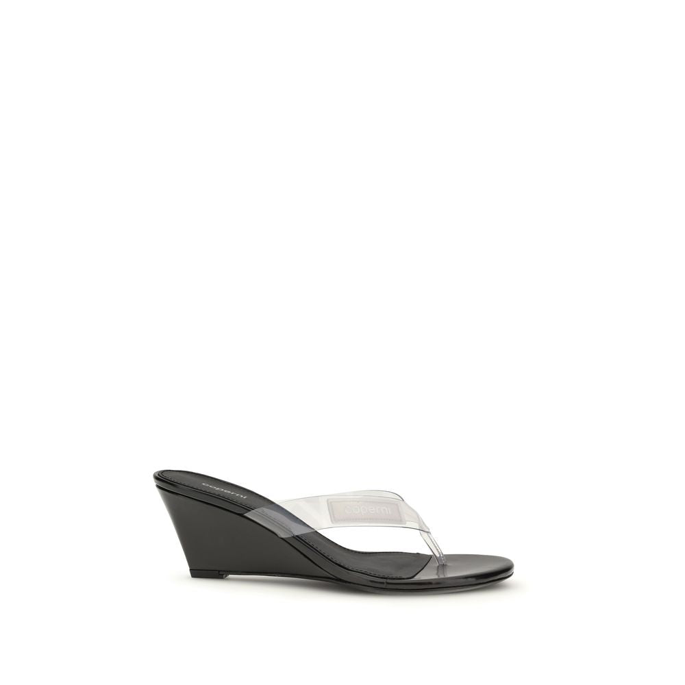 Coperni Schwarze PVC Flip-Flop Sandalen