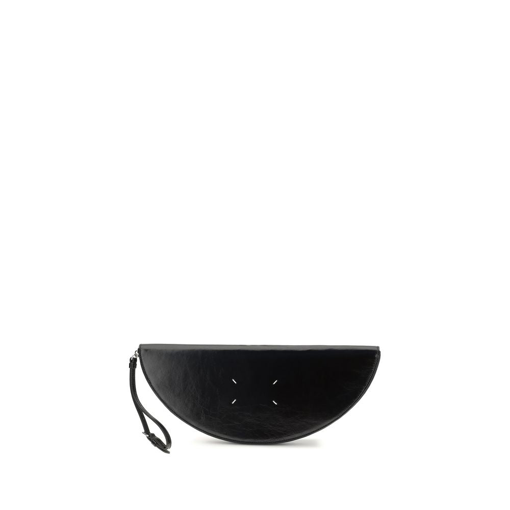 Maison Margiela Schwarze Bos Taurus Kalbsleder Clutch