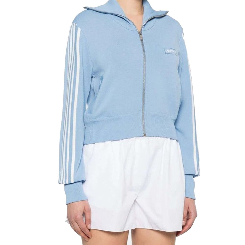 Autry Blaue Strickjacke aus Nylon