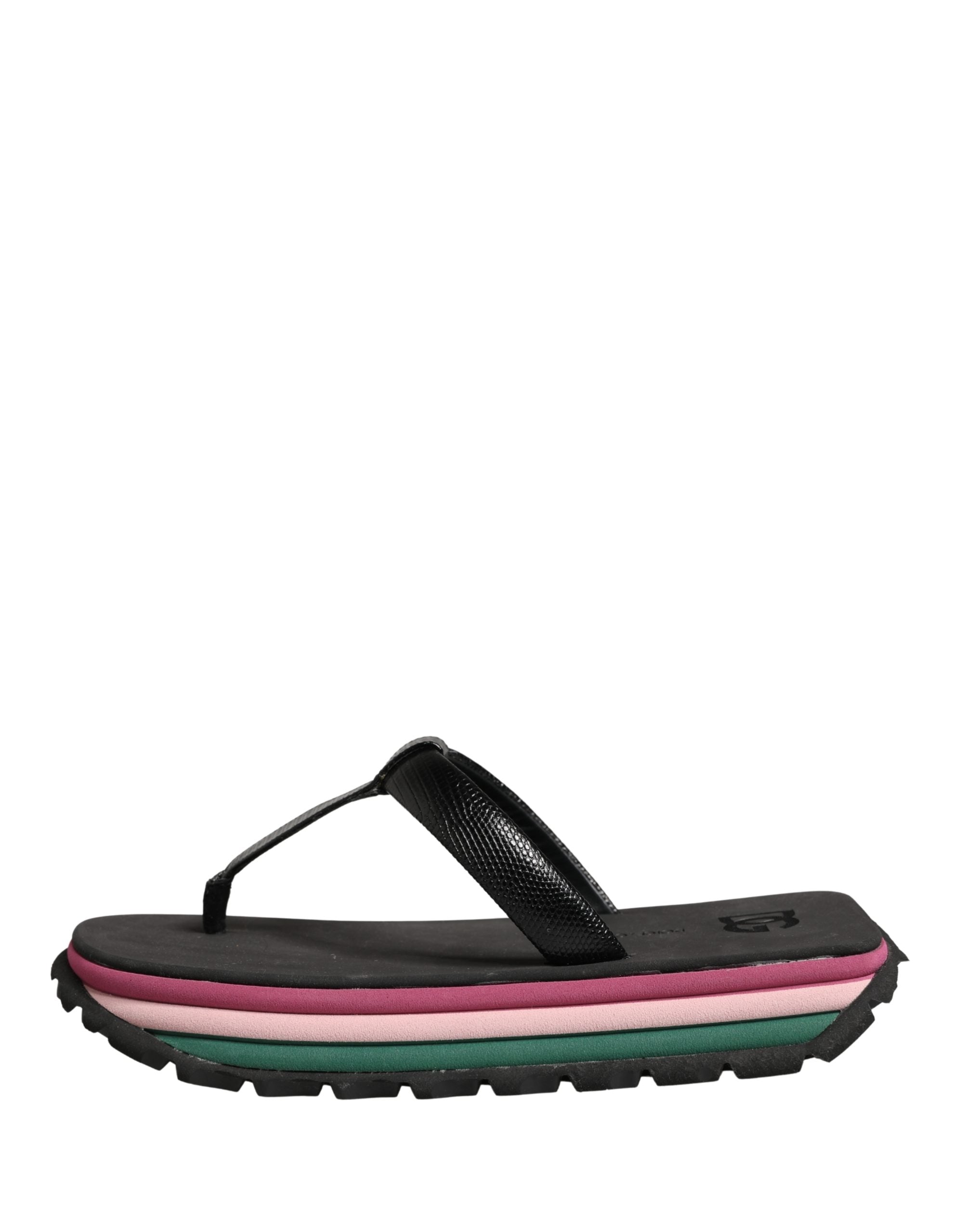 Dolce & Gabbana Multicolor Gummi Chunky Flip-Flop-Sandalen