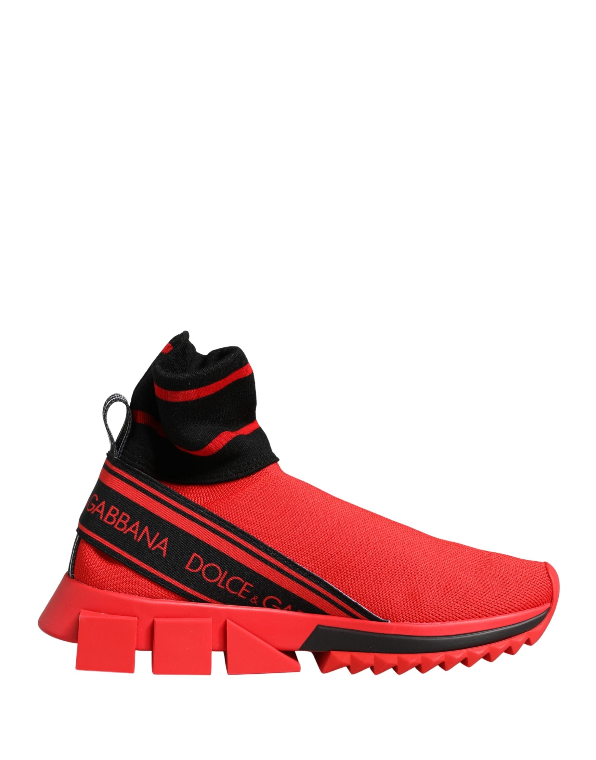 Dolce & Gabbana Red Black Sorrento Socken Sneaker Schuhe