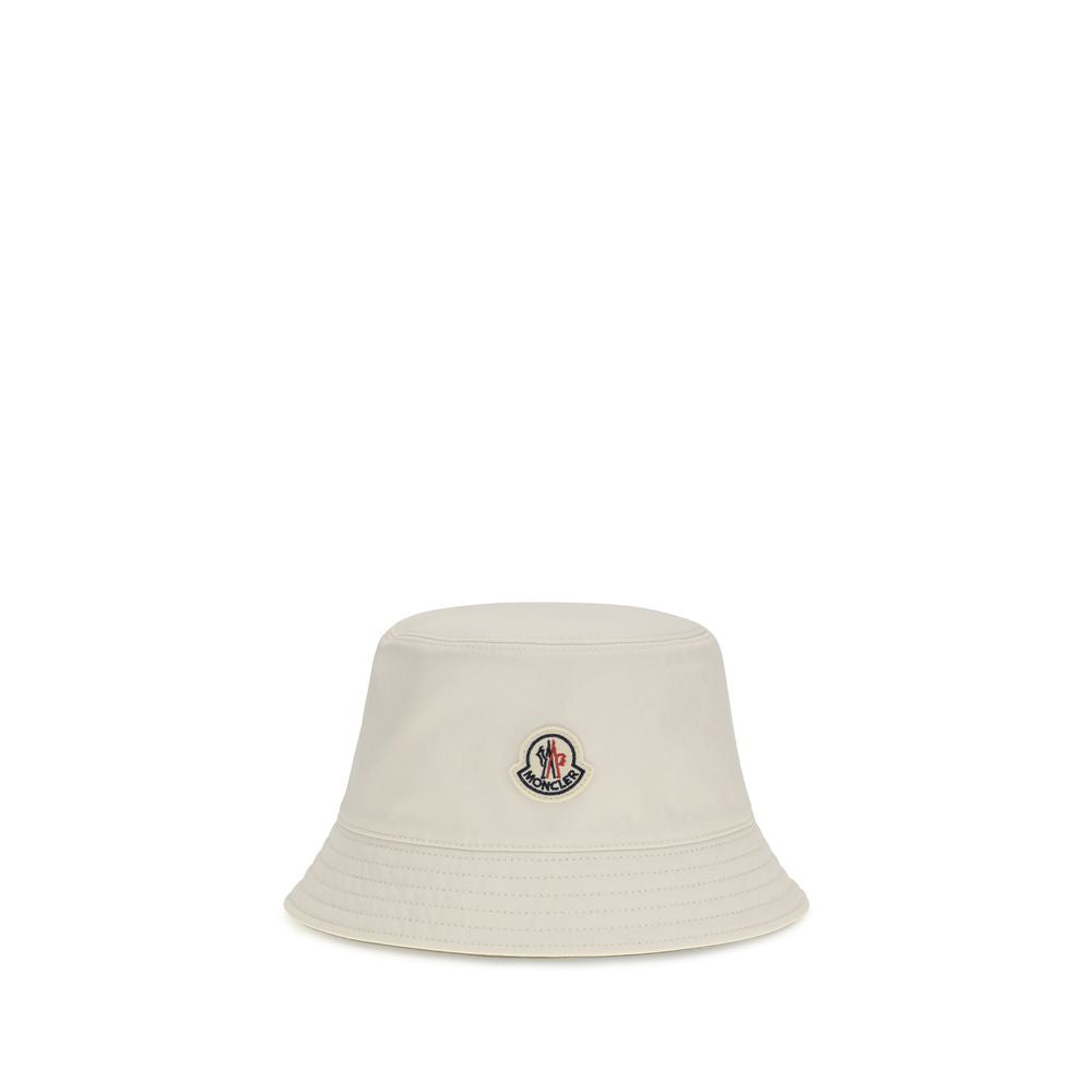 Moncler Weißer Eimerhut aus Polyester