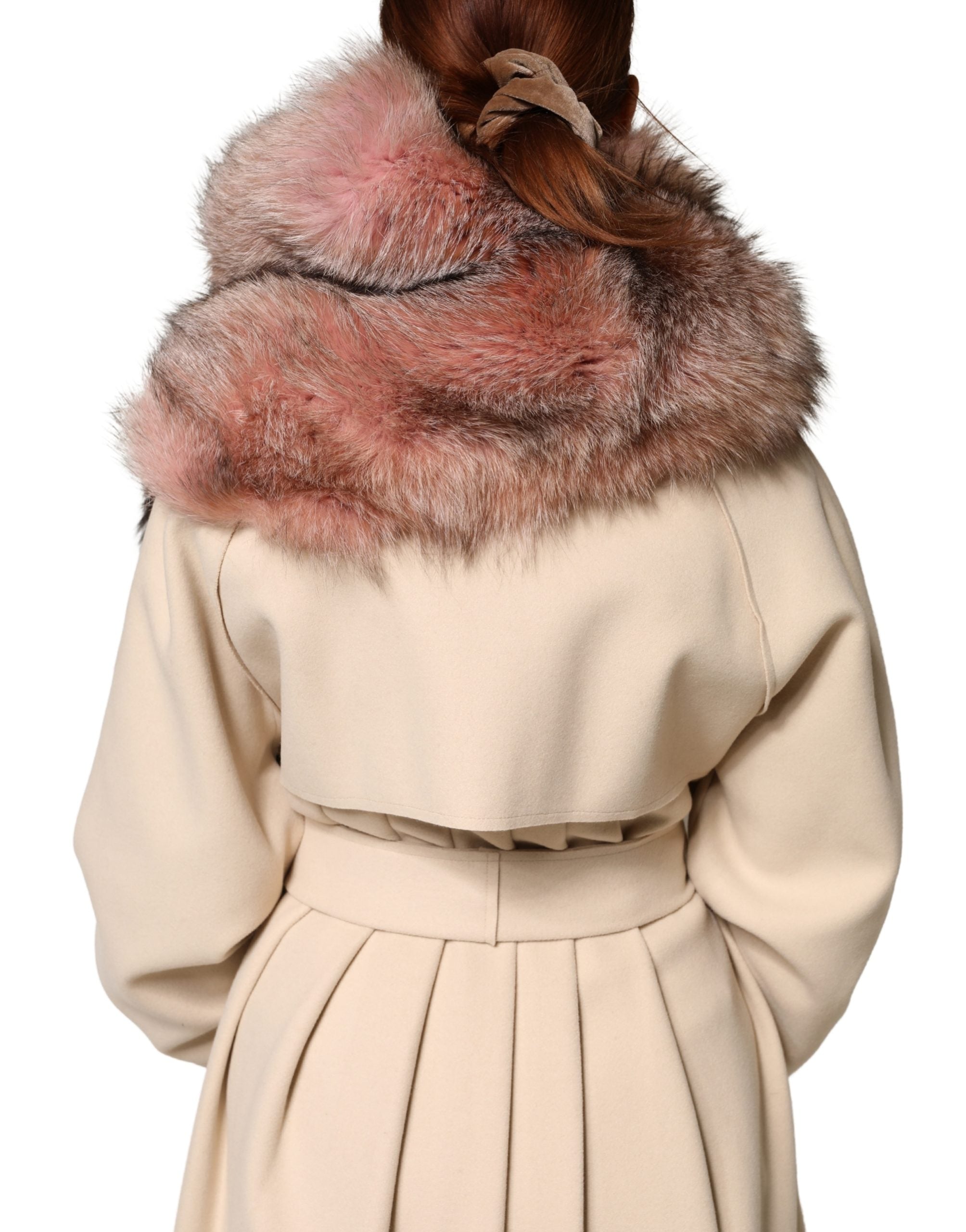 Dolce & Gabbana Rosa Frost Fuchs Pelz Halswärmer Winterschal