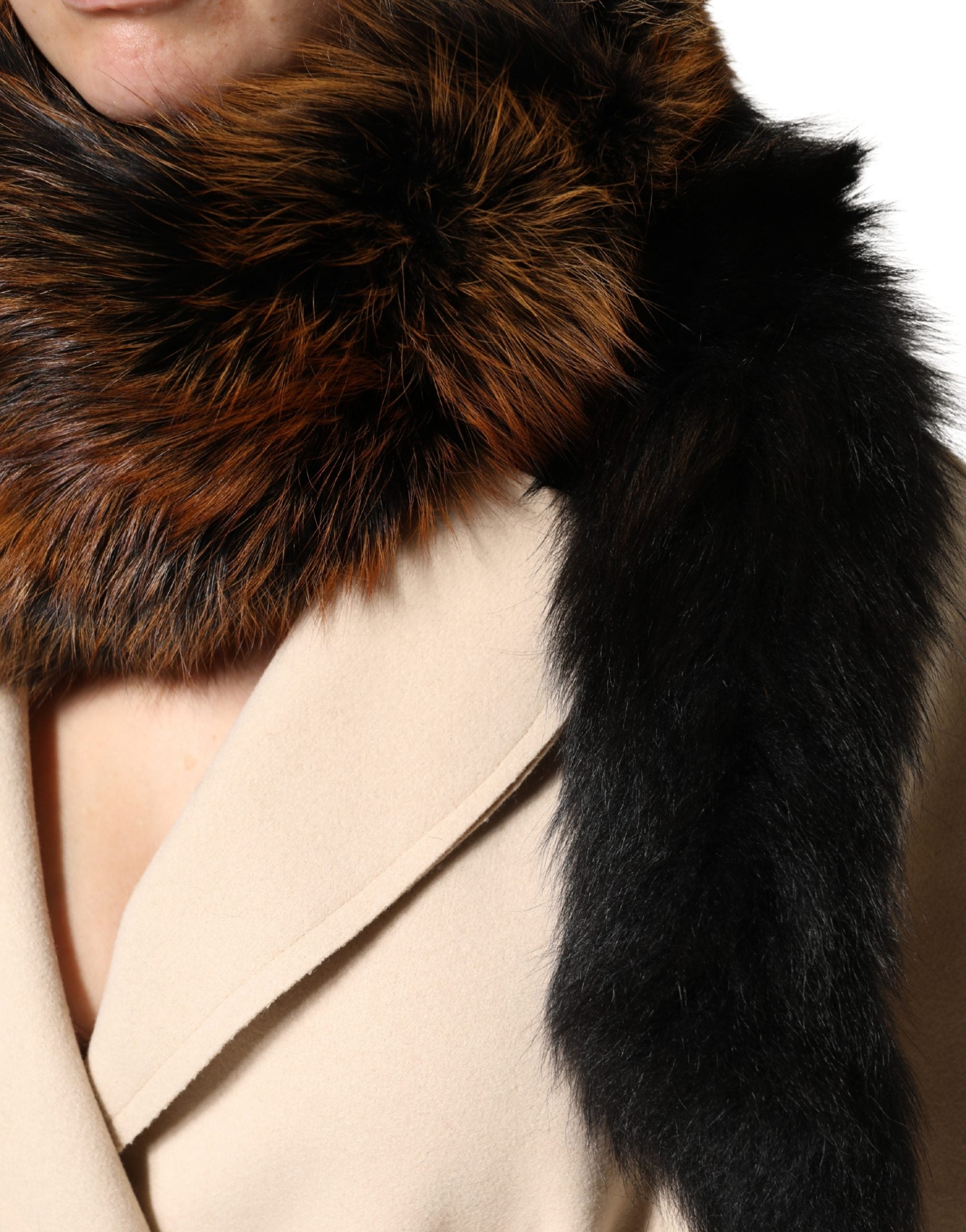 Dolce & Gabbana Brauner Rotfuchs Pelz Halswärmer Winterschal