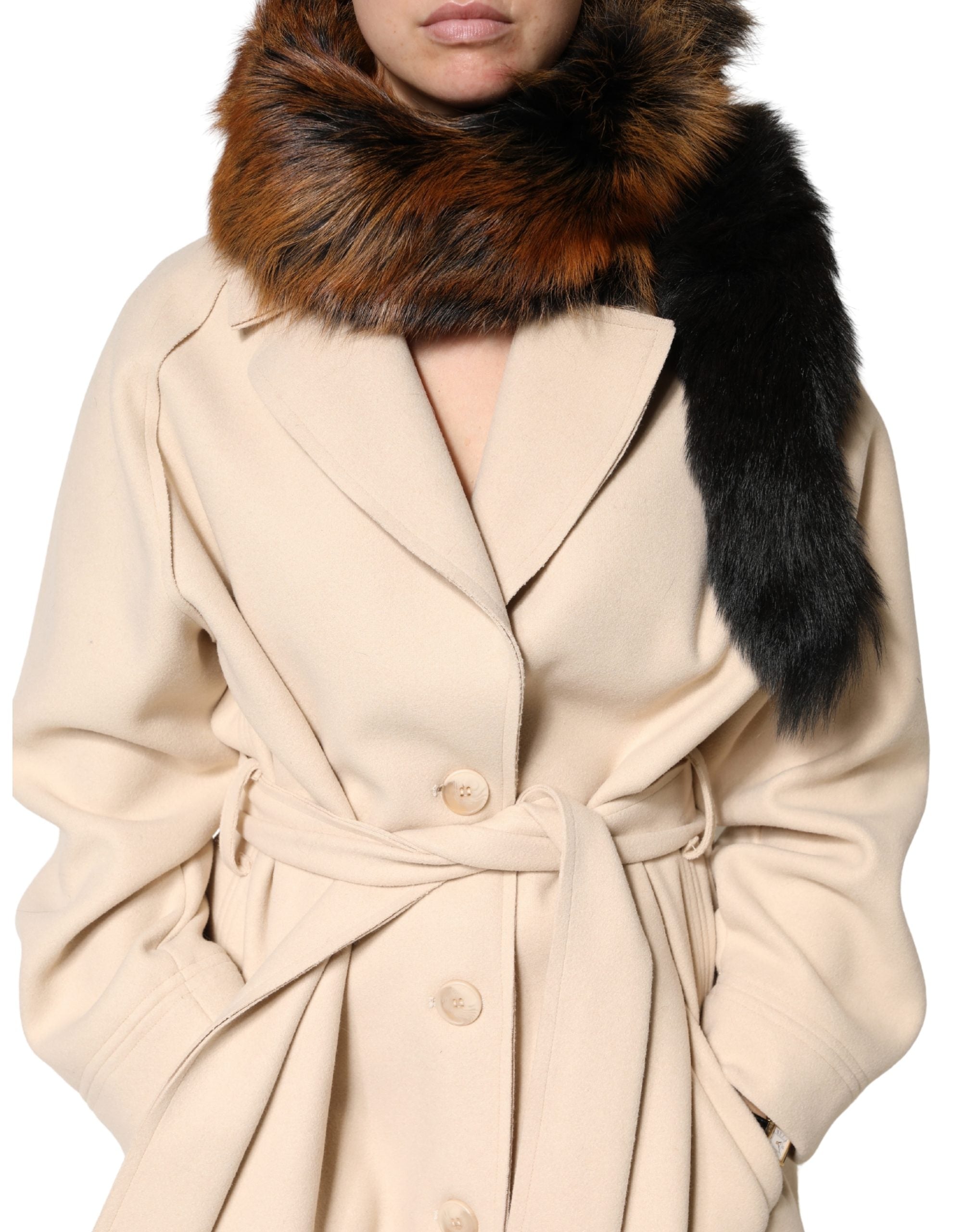 Dolce & Gabbana Brauner Rotfuchs Pelz Halswärmer Winterschal