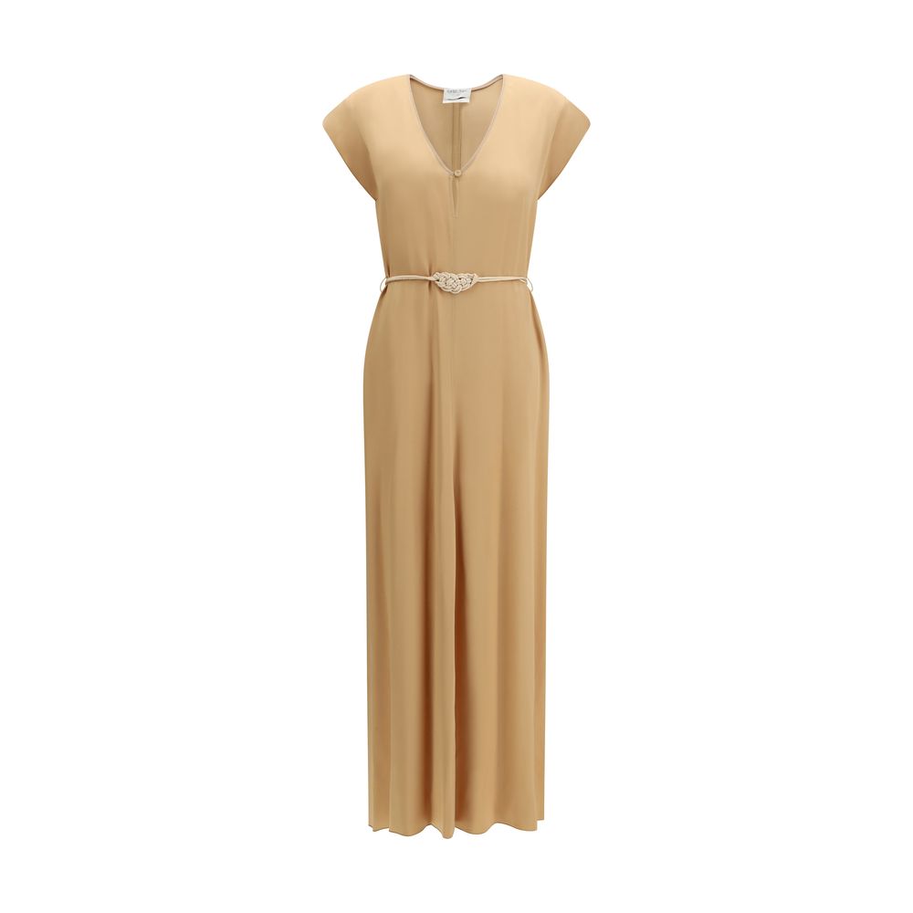 Forte_Forte Orange Viskose Freizeitkleid