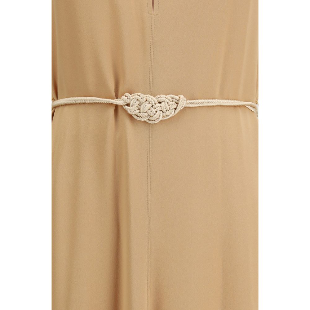 Forte_Forte Orange Viskose Freizeitkleid