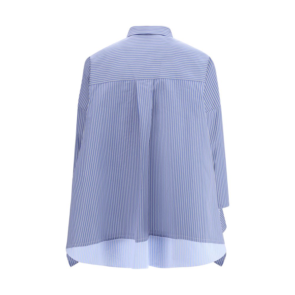 Sacai Blaues Baumwollhemd mit Muster