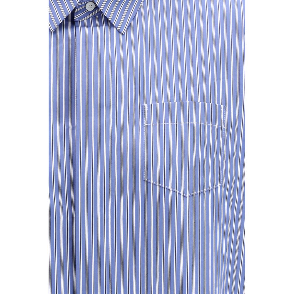 Sacai Blaues Baumwollhemd mit Muster