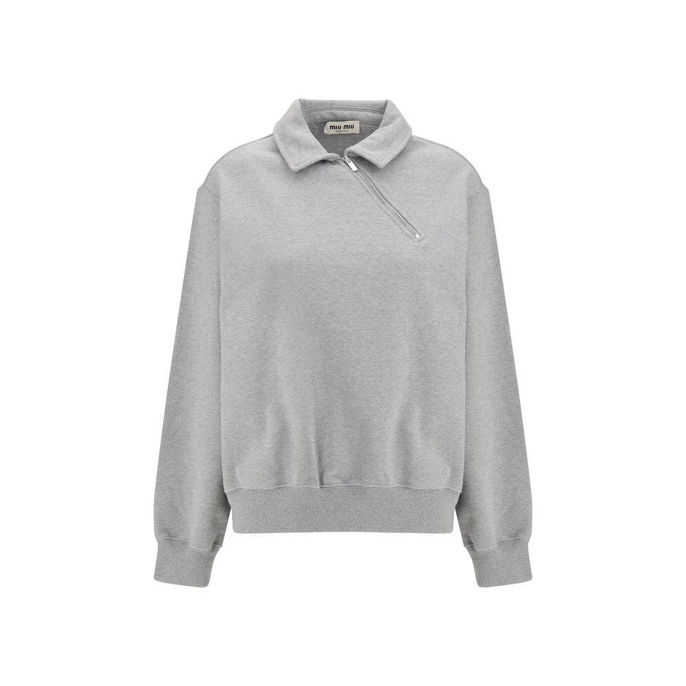 Miu Miu Grauer Baumwollpullover