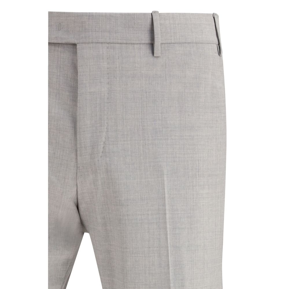 PT Torino Graue Hose aus Fleece-Wolle