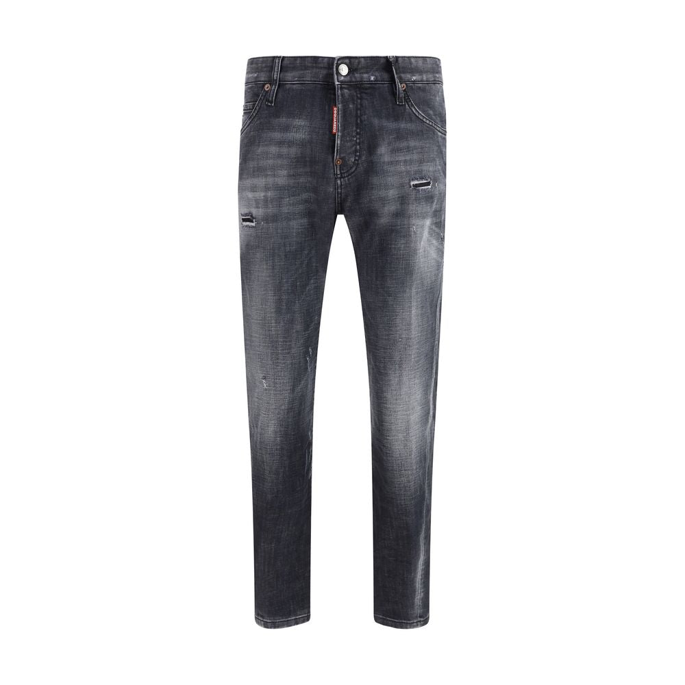 Dsquared² Schwarze Baumwoll-Jeans im Slim Fit