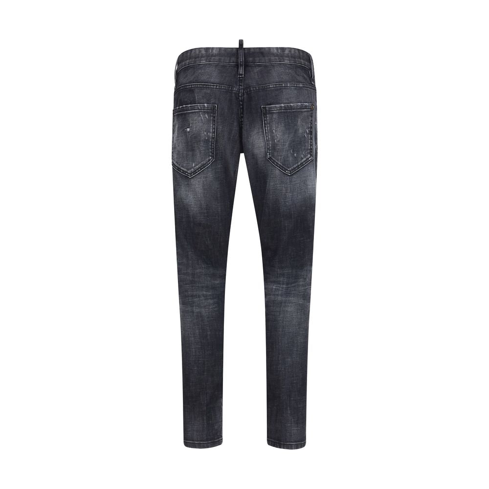 Dsquared² Schwarze Baumwoll-Jeans im Slim Fit
