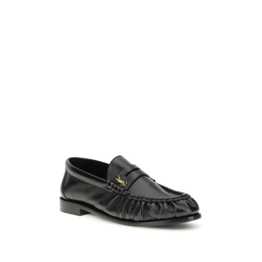 Saint Laurent Schwarze Lammleder Ballerinas Ovis Aries Aries