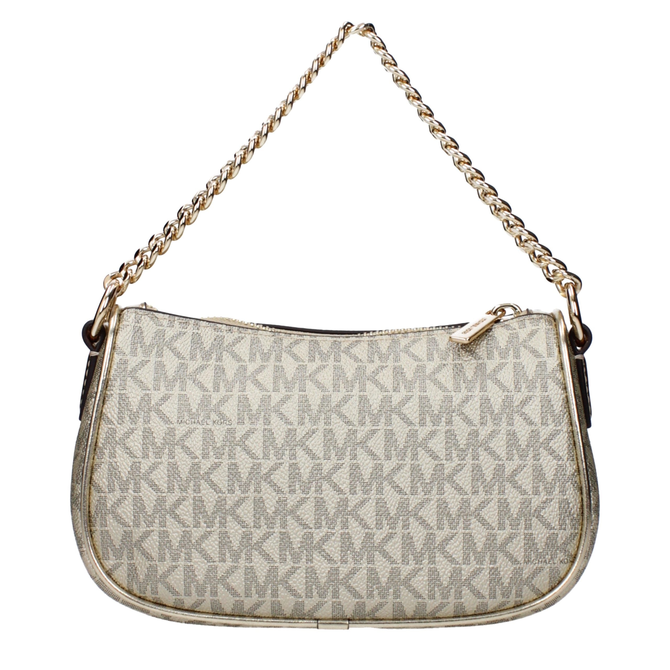 Michael Kors Goldfarbene Stoffhandtasche