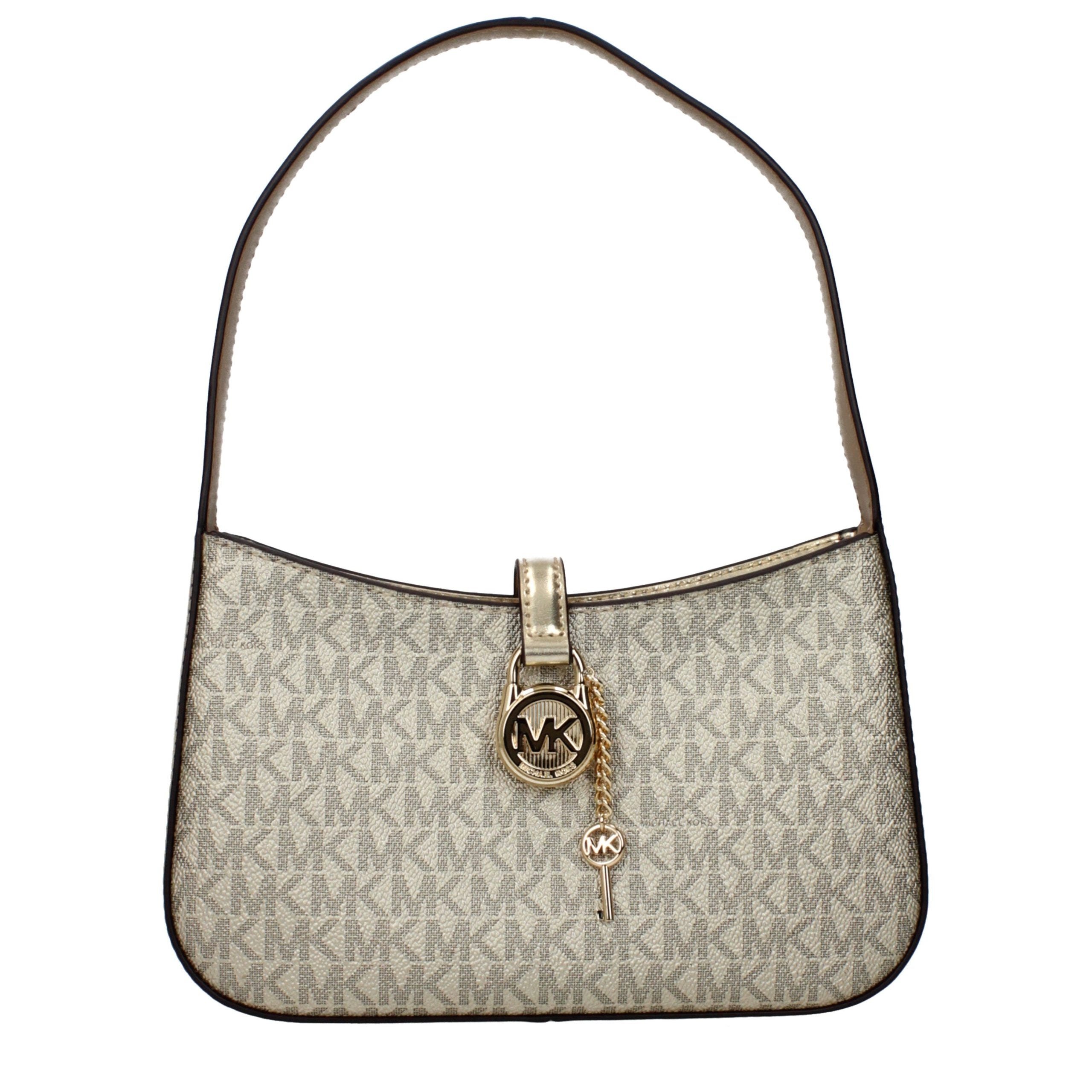 Michael Kors Goldfarbene Stoffhandtasche