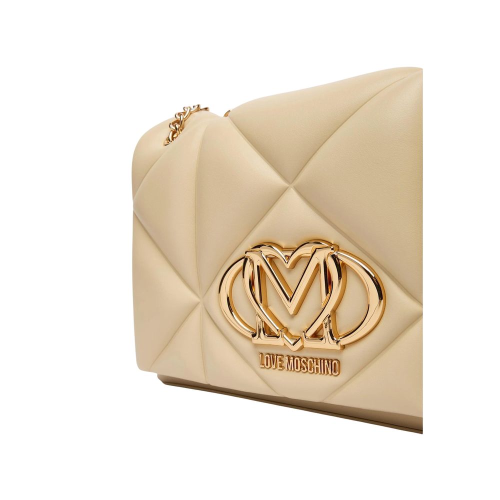 Love Moschino Beige Kunstleder Handtasche