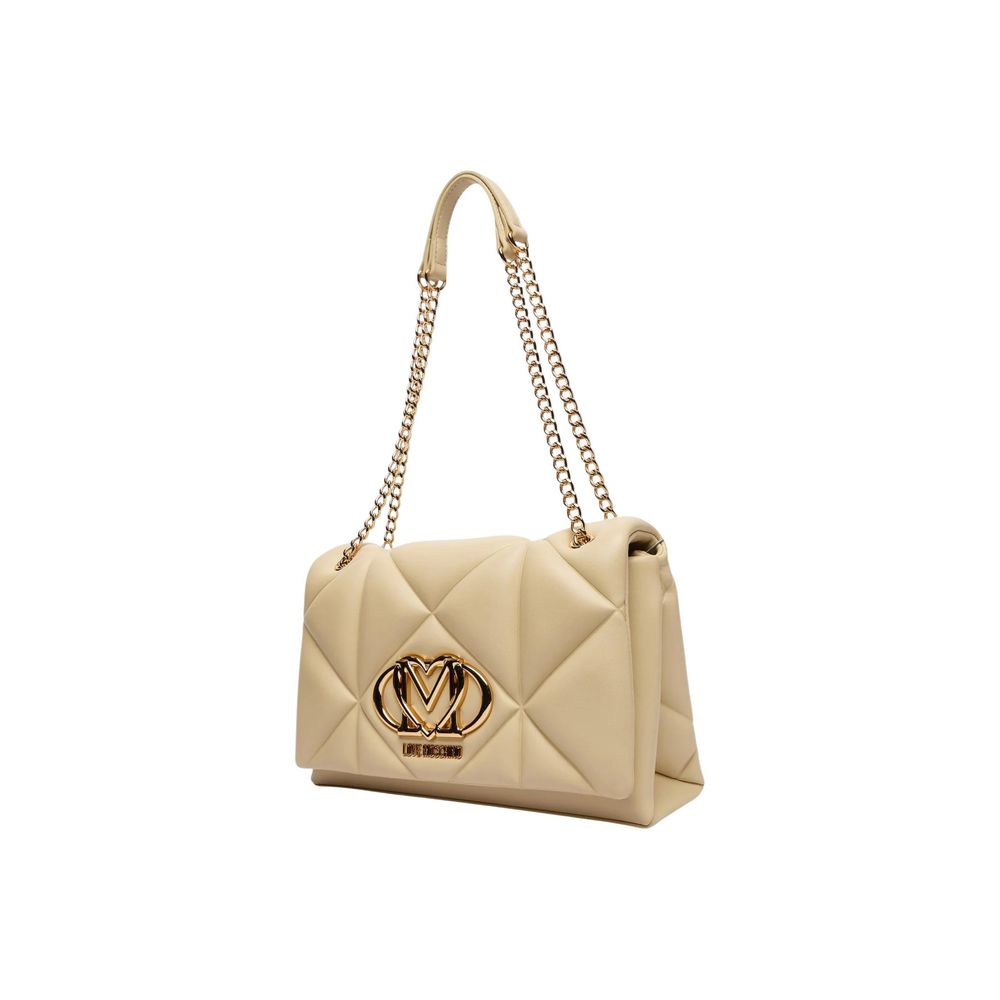 Love Moschino Beige Kunstleder Handtasche