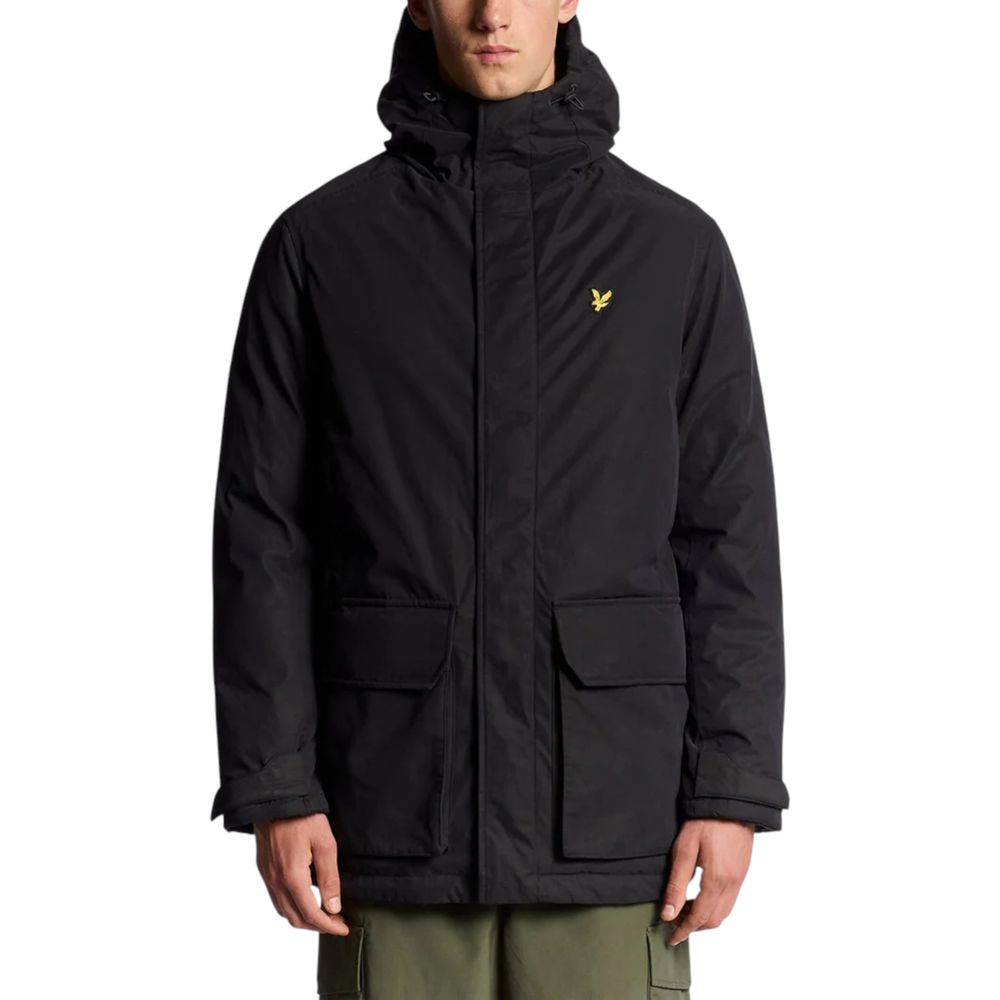 Lyle & Scott Schwarzer Parka aus Polyester