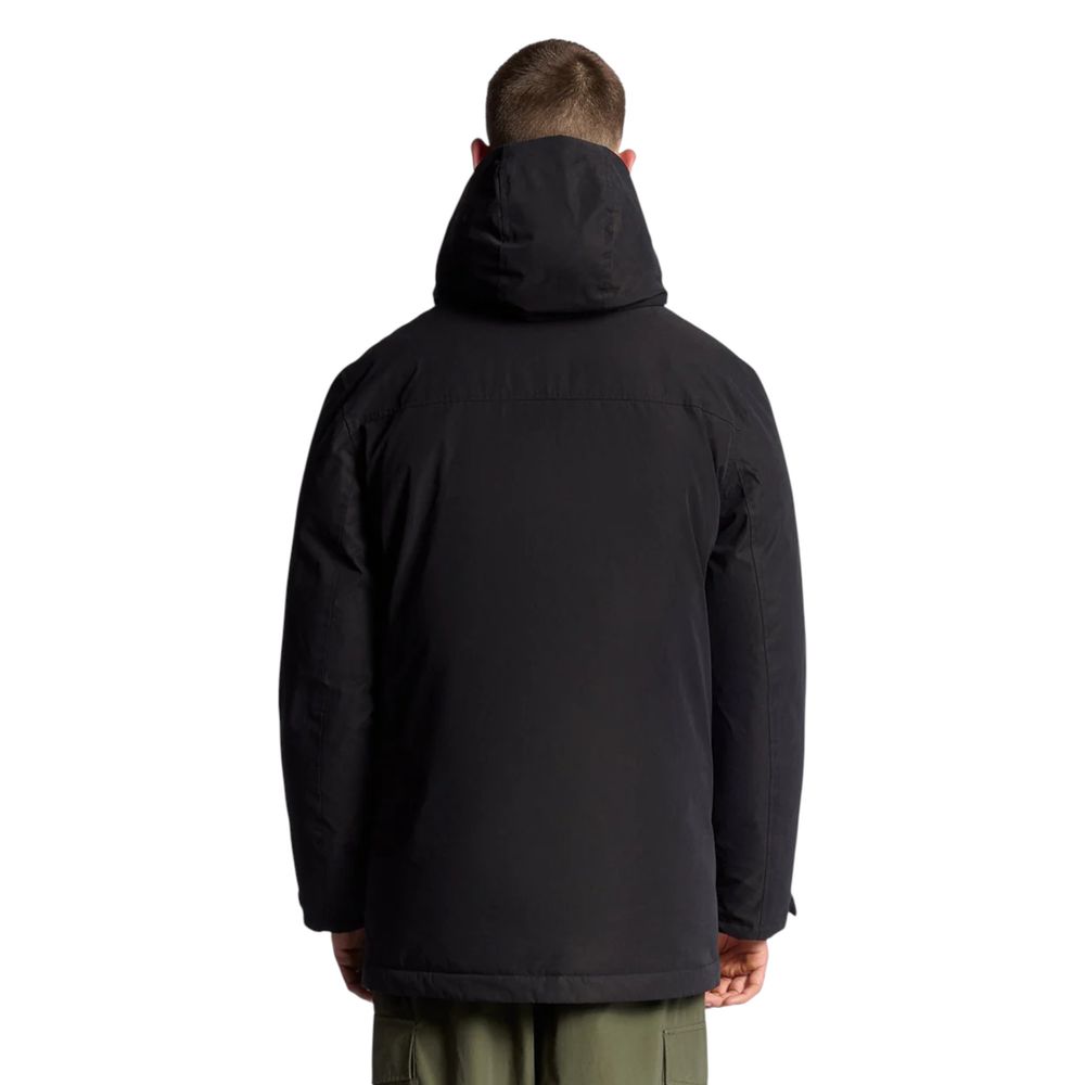 Lyle & Scott Schwarzer Parka aus Polyester