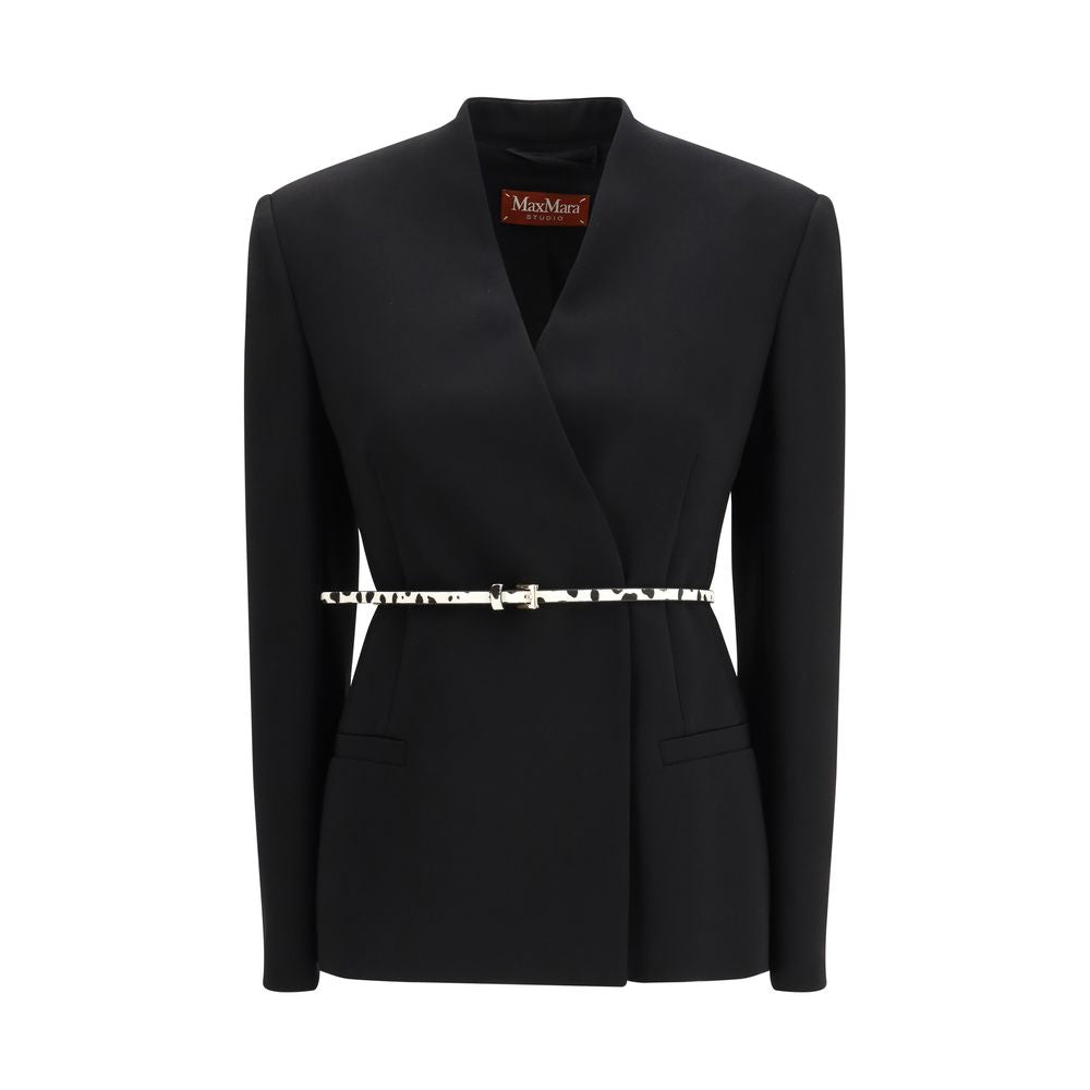 Max Mara Schwarzer Triacetat-Mantel