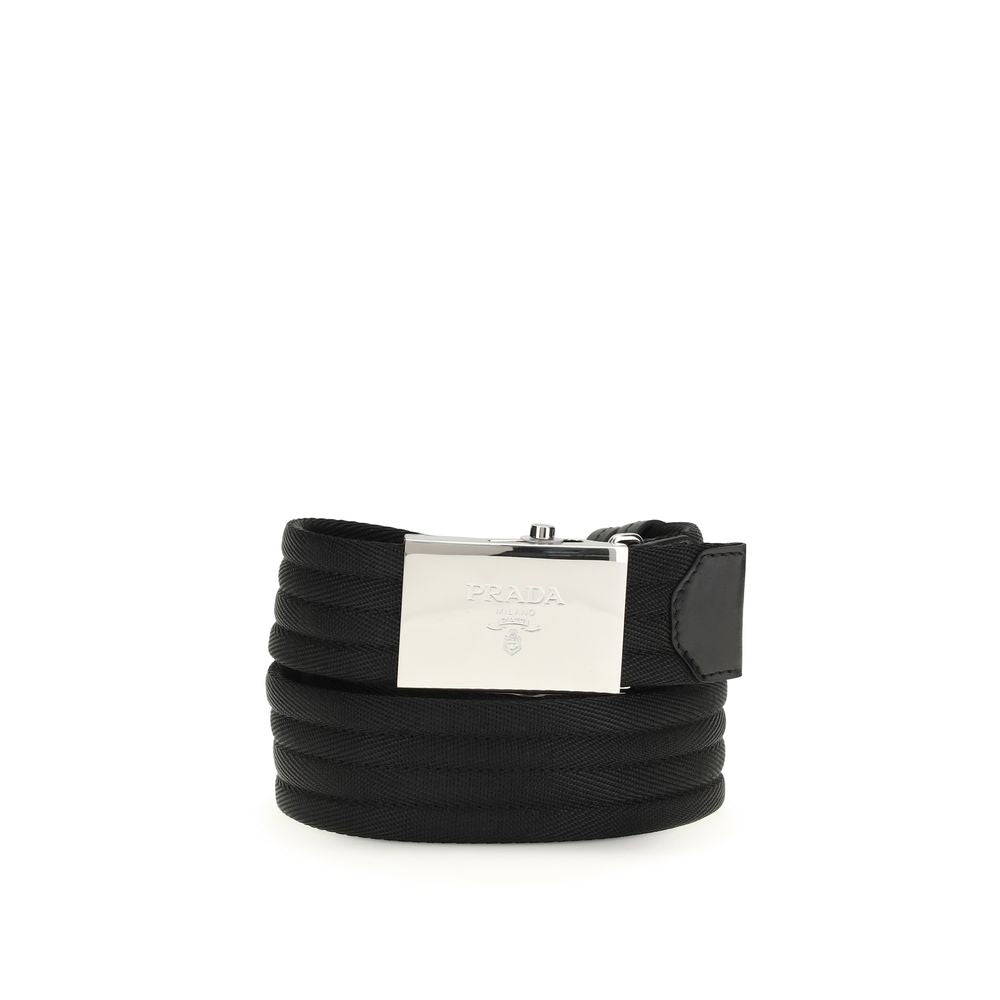 Prada Schwarzer Polyester-Gürtel, schmal