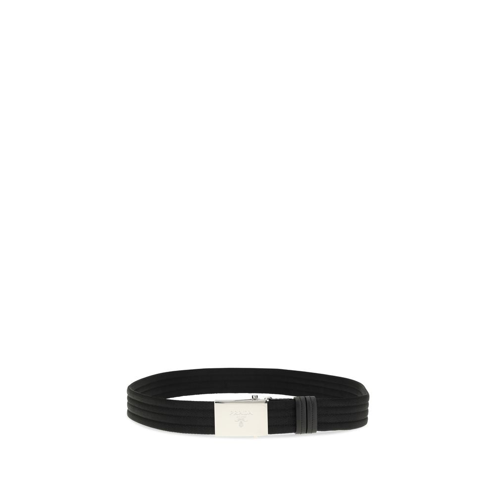 Prada Schwarzer Polyester-Gürtel, schmal