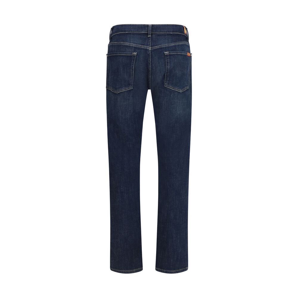 7FOR Blaue Baumwoll-Jeans mit ausgestelltem Bein