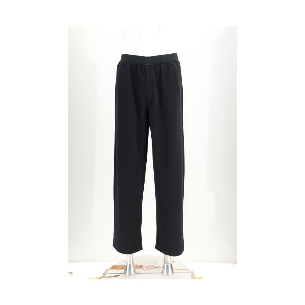 MM6 Schwarze Baumwoll-Freizeithose