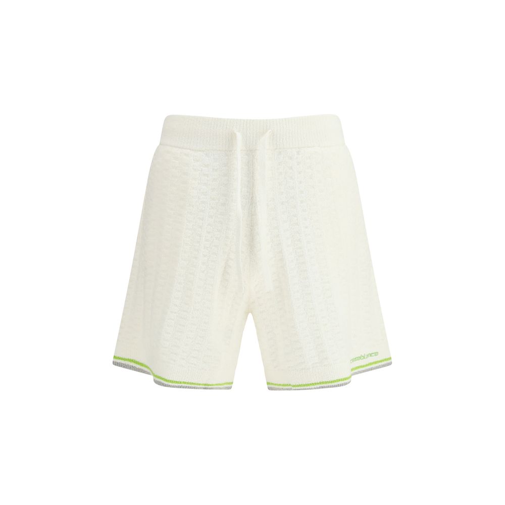Casablanca Weiße Baumwoll-Bermudashorts