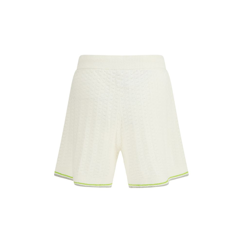 Casablanca Weiße Baumwoll-Bermudashorts