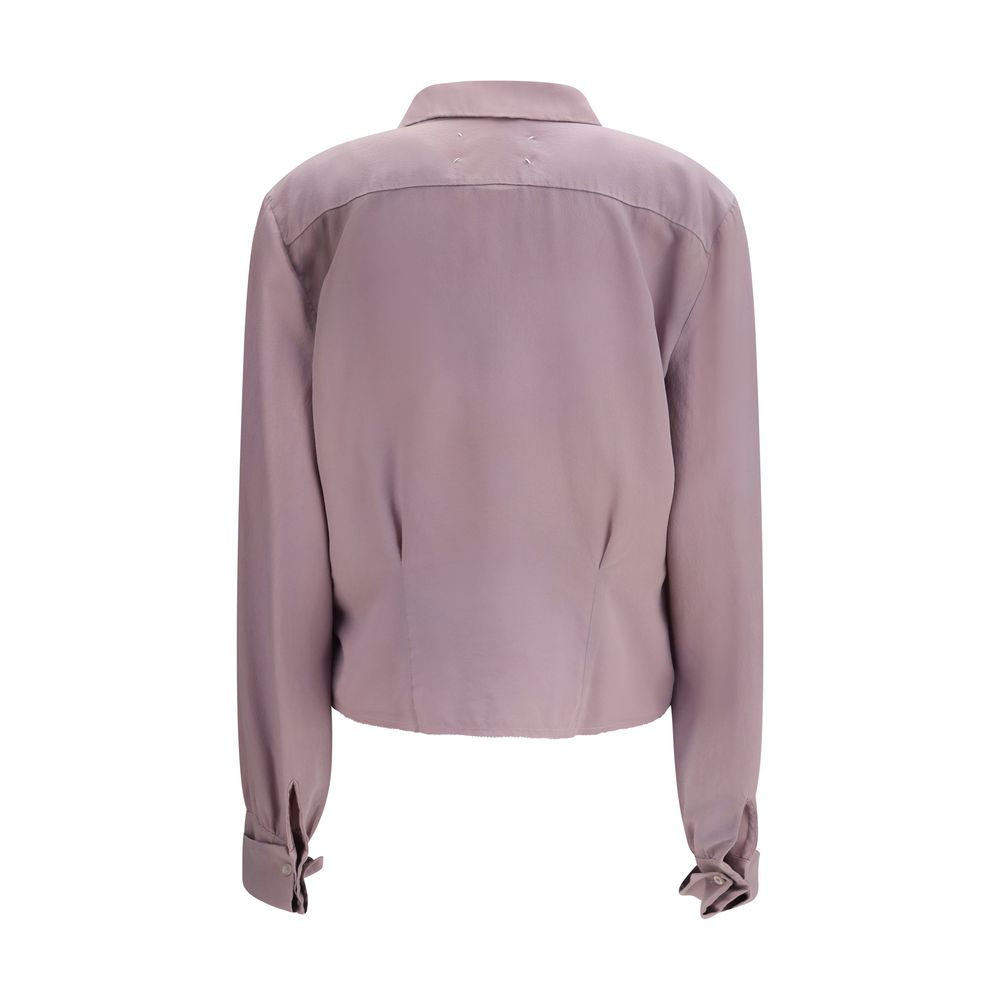 Maison Margiela Lila Seidenhemd