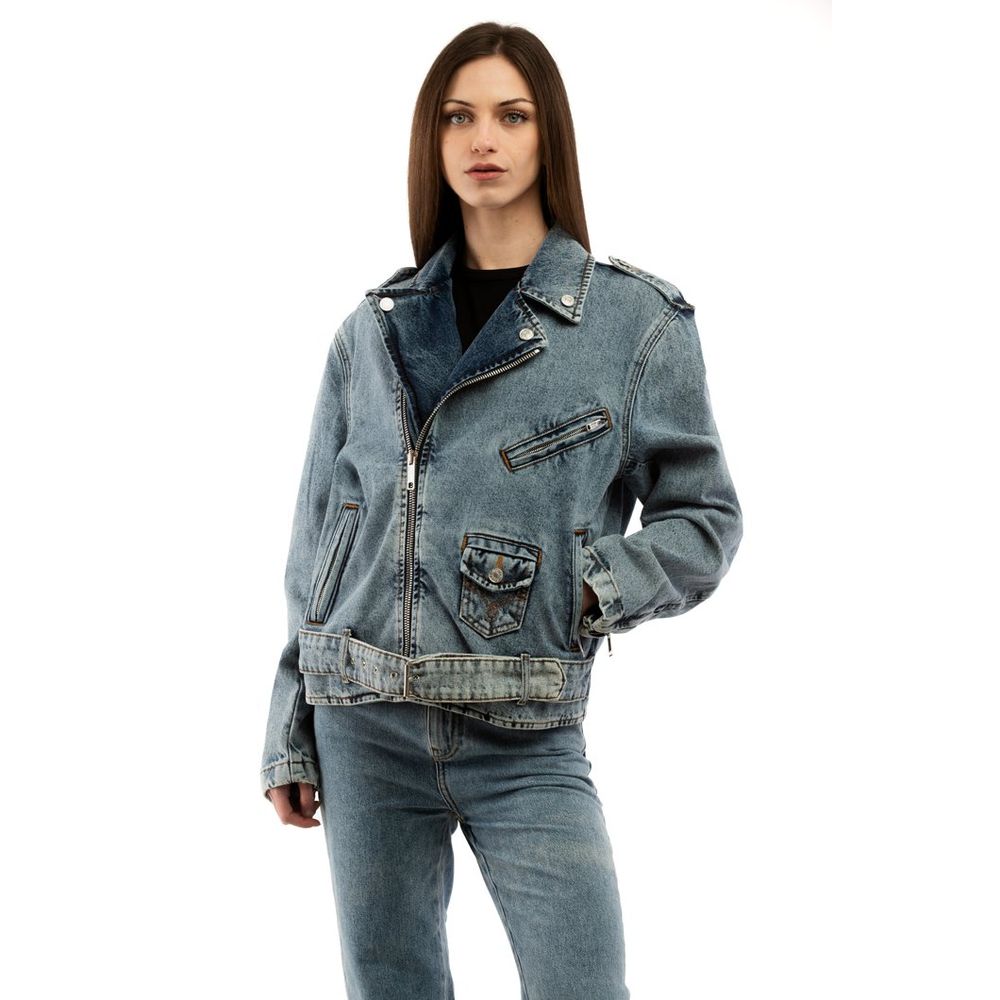 Moschino Mehrfarbige Jeansjacke aus Baumwolle