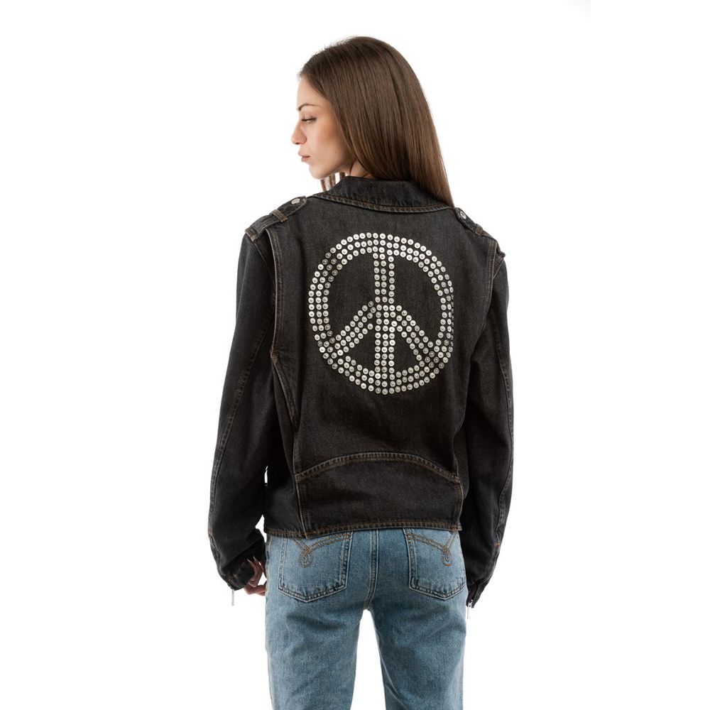 Moschino Mehrfarbige Jeansjacke aus Baumwolle