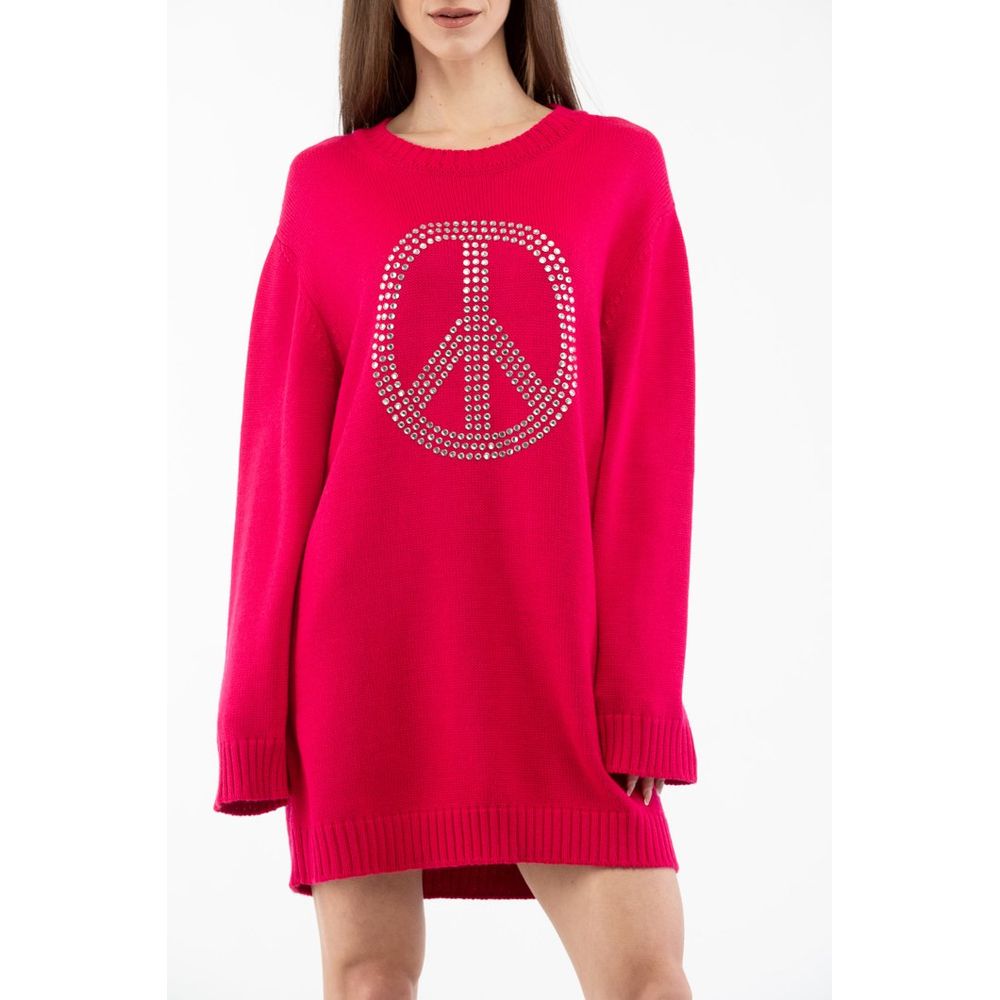 Moschino Fuchsia Wollkleid für die Freizeit