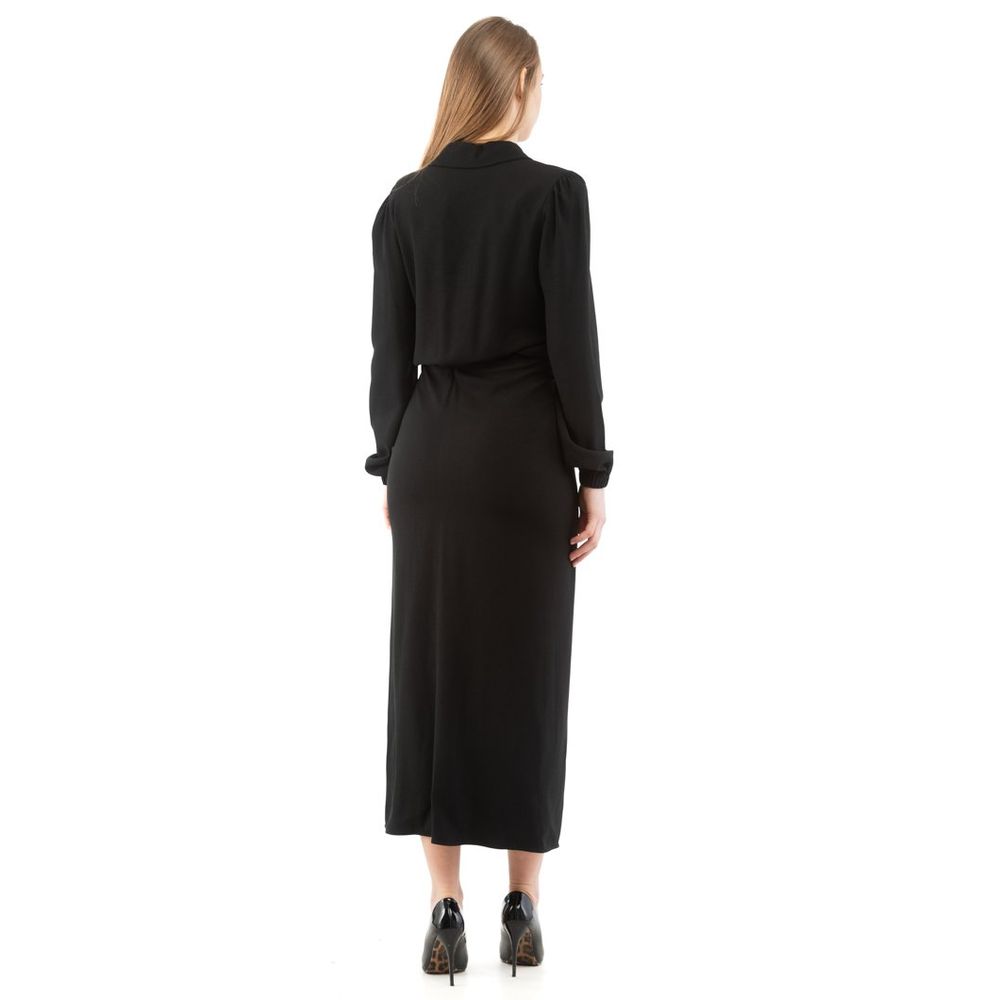 Moschino Schwarzes Marabou Freizeitkleid