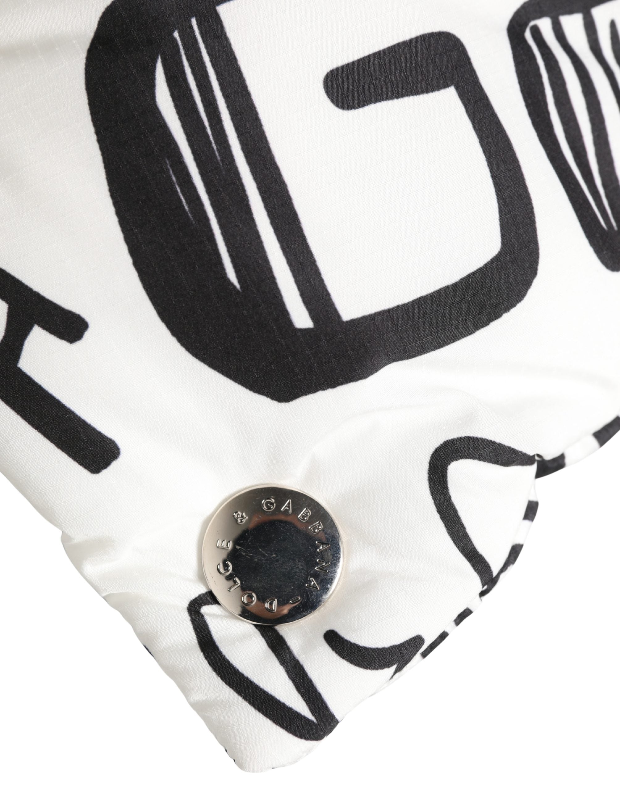 Dolce & Gabbana Weiße Kopftuch-Kappe mit Logo-Print