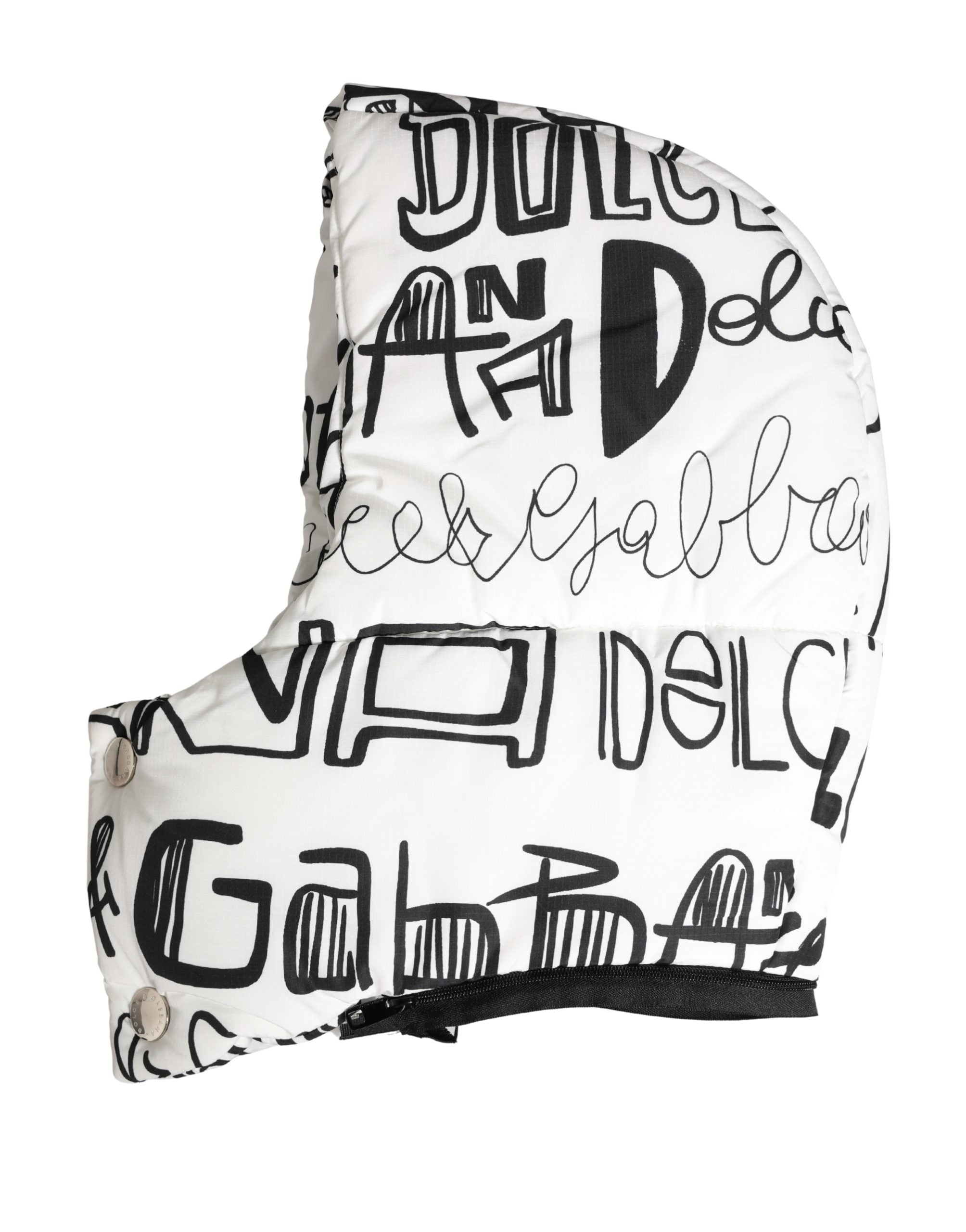 Dolce & Gabbana Weiße Kopftuch-Kappe mit Logo-Print