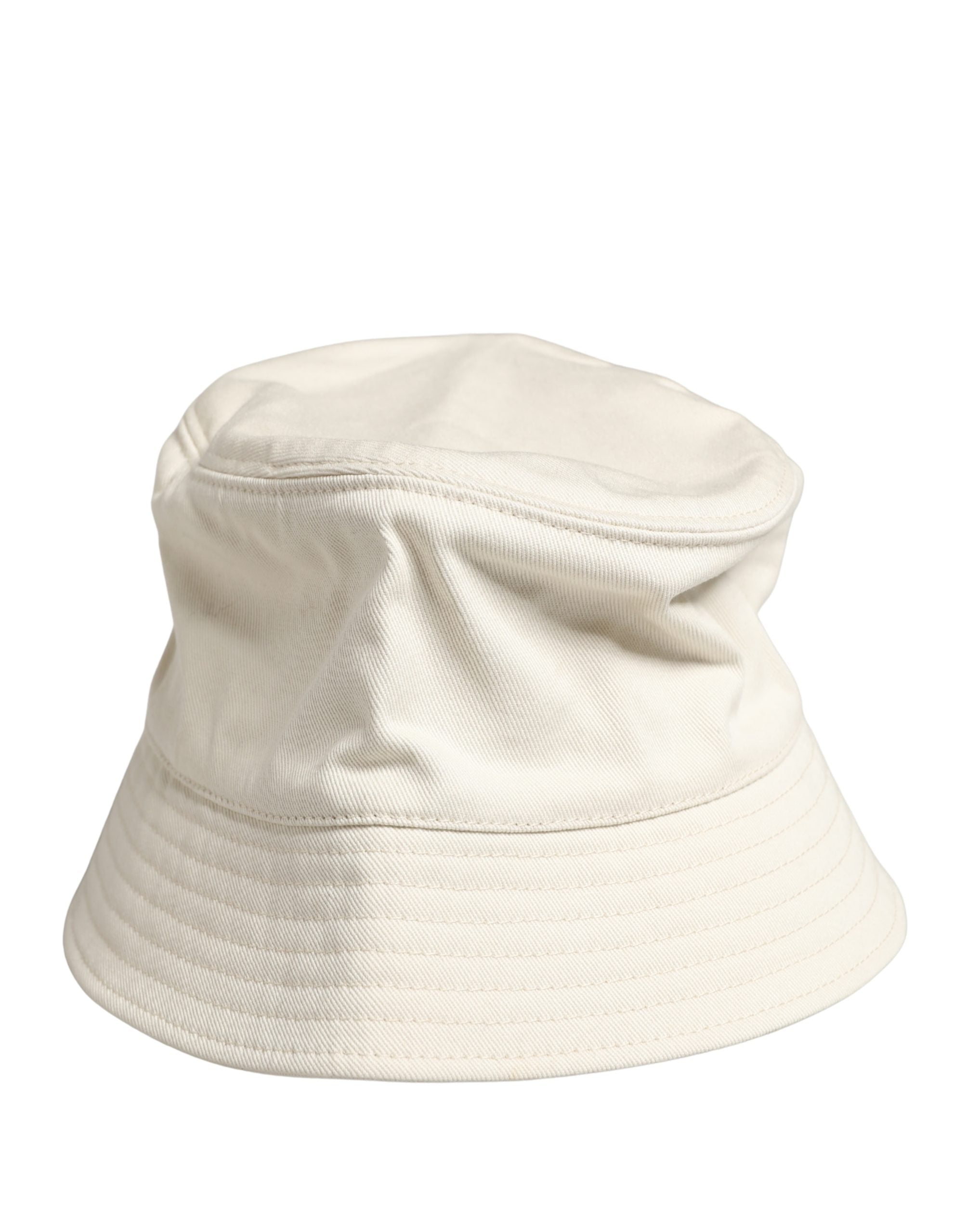 Dolce & Gabbana Herren Fischerhut aus weißer Baumwolle