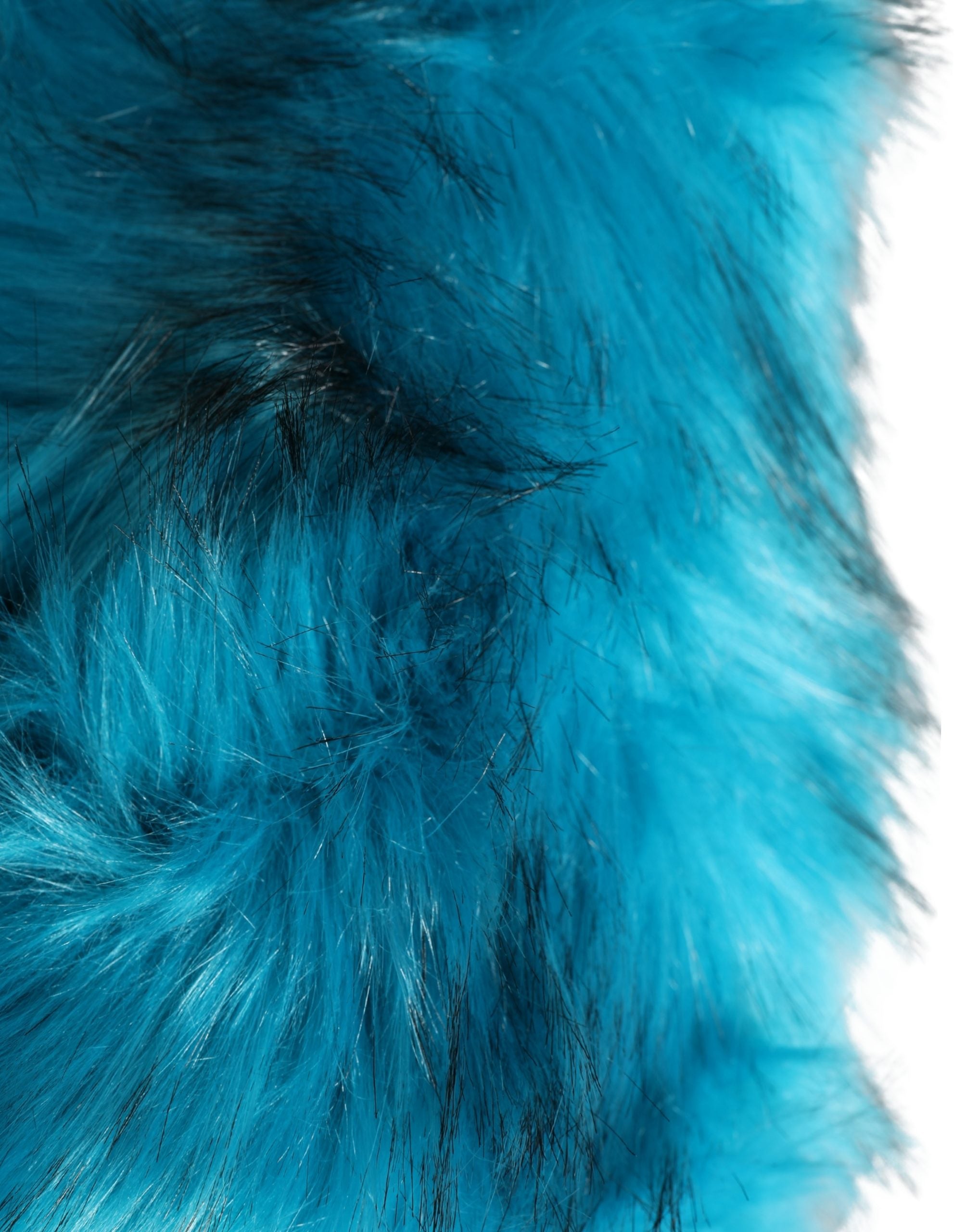 Dolce & Gabbana Blaue Modacryl-Pelz-Damen-Bucket-Capello-Mütze