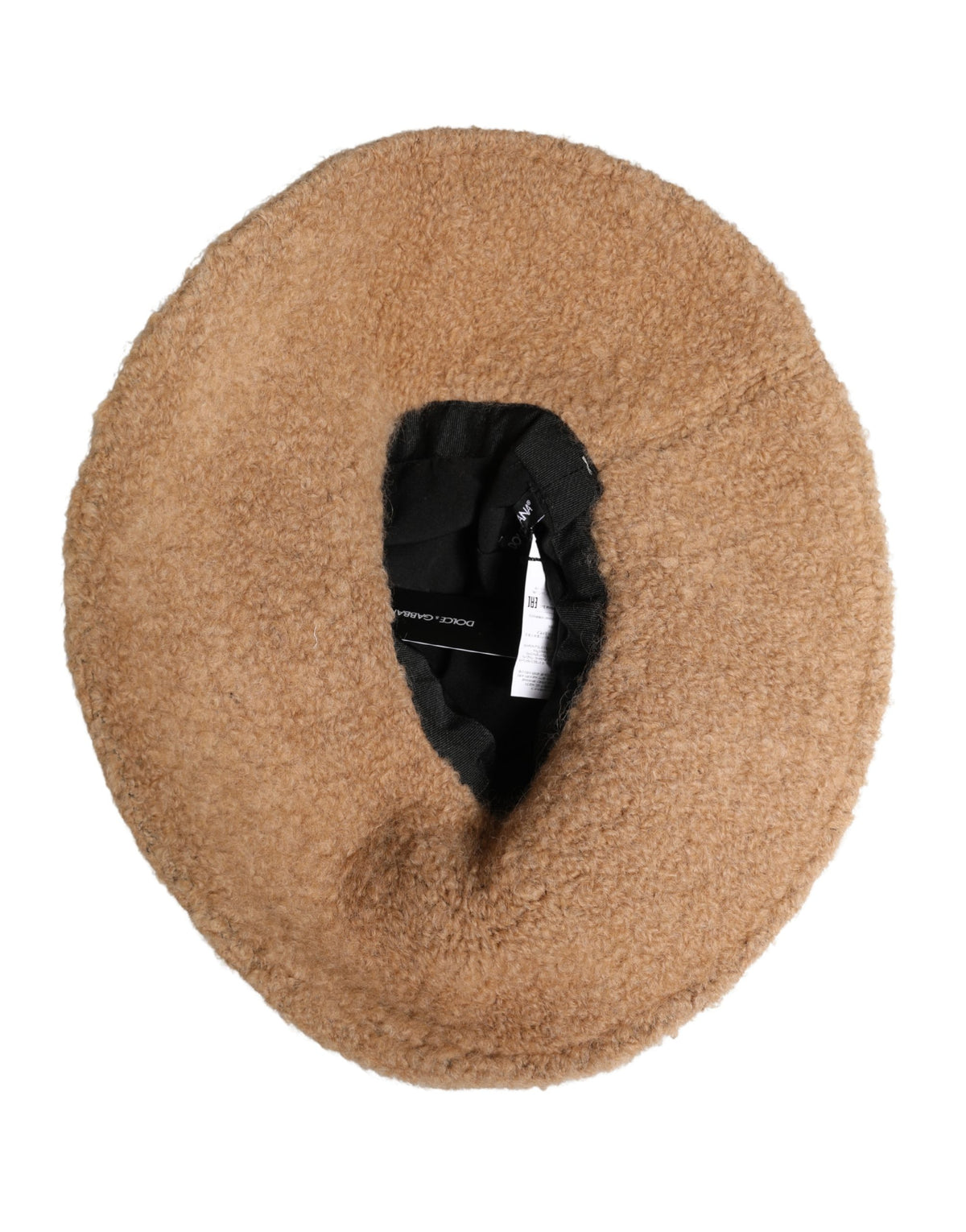 Dolce & Gabbana Beige Virgin Wool Fur Women Knitted Capello Hat