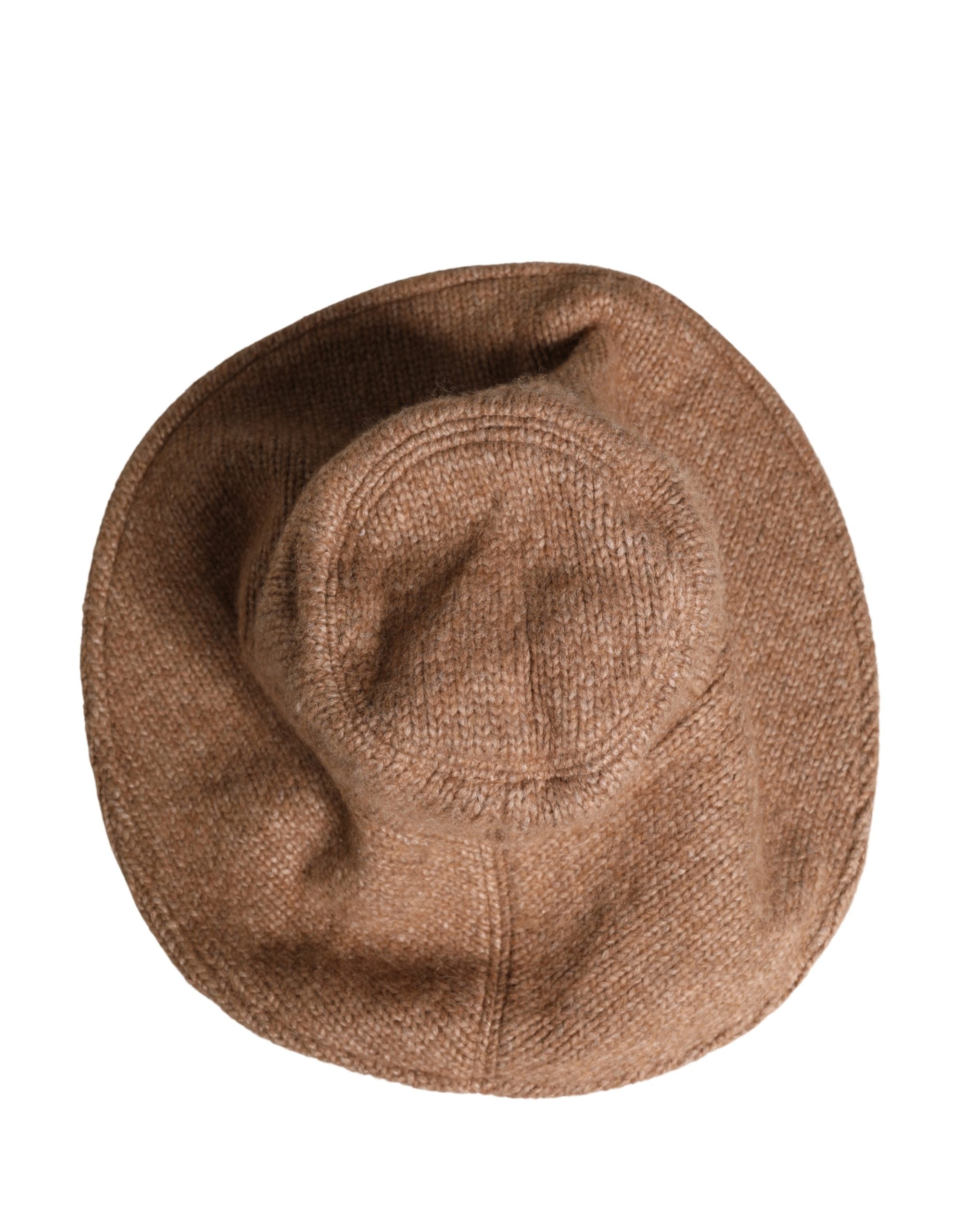 Dolce & Gabbana Braune Alpaka-Woll-Strickmütze für Damen