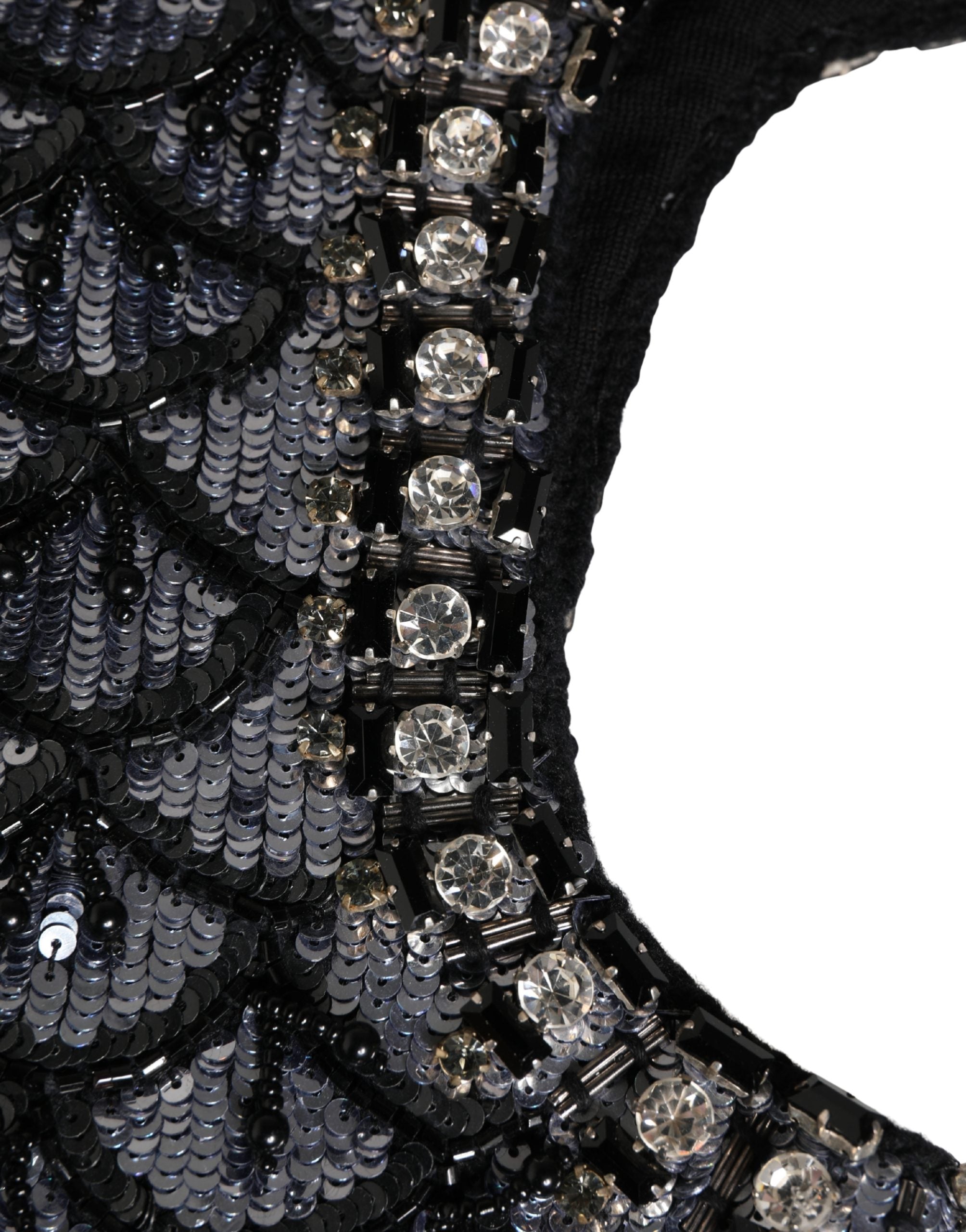 Dolce & Gabbana Schwarze Woll-Sturmhaube mit Kristallbesatz