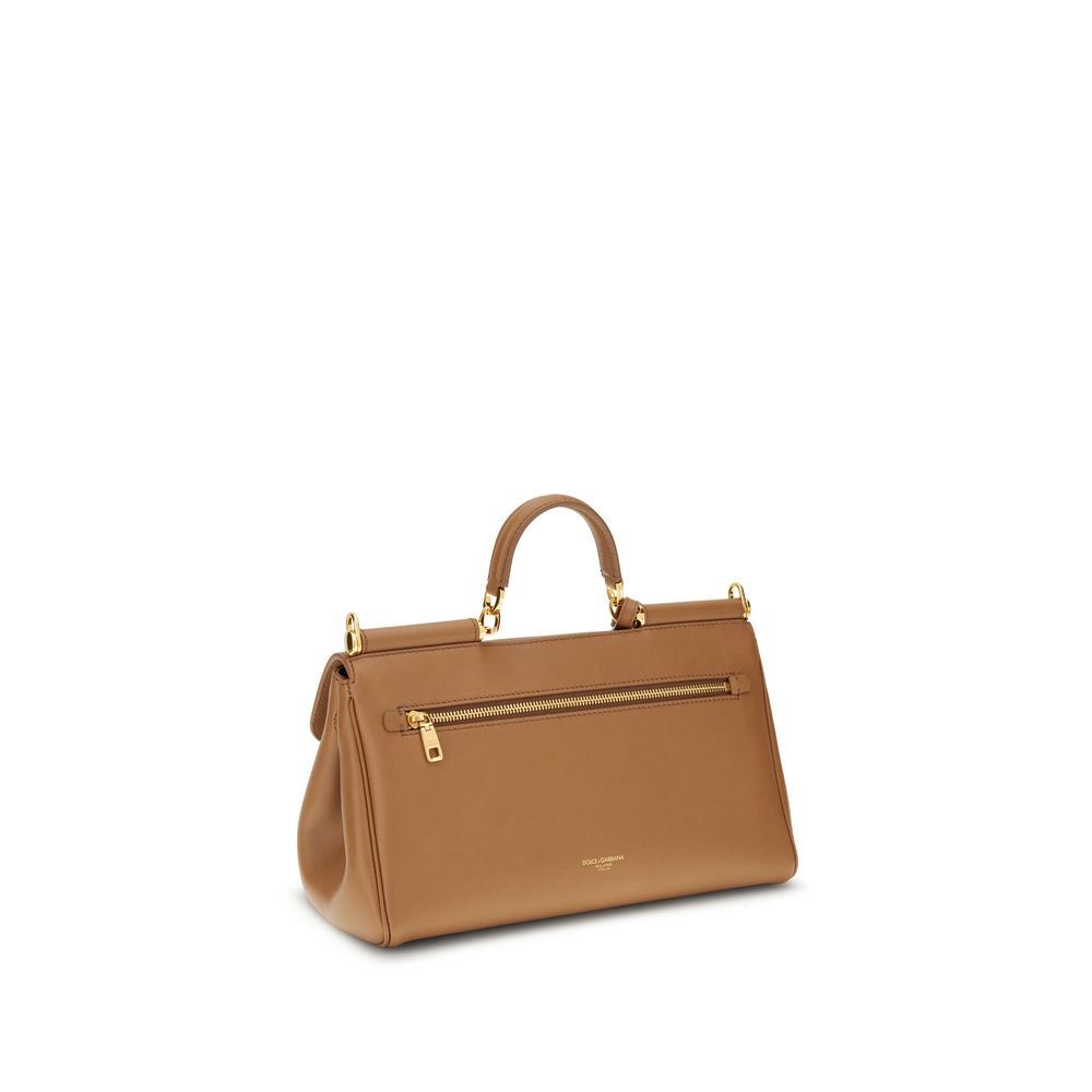 Dolce & Gabbana Beige Calf Leather Bos Taurus Handbag