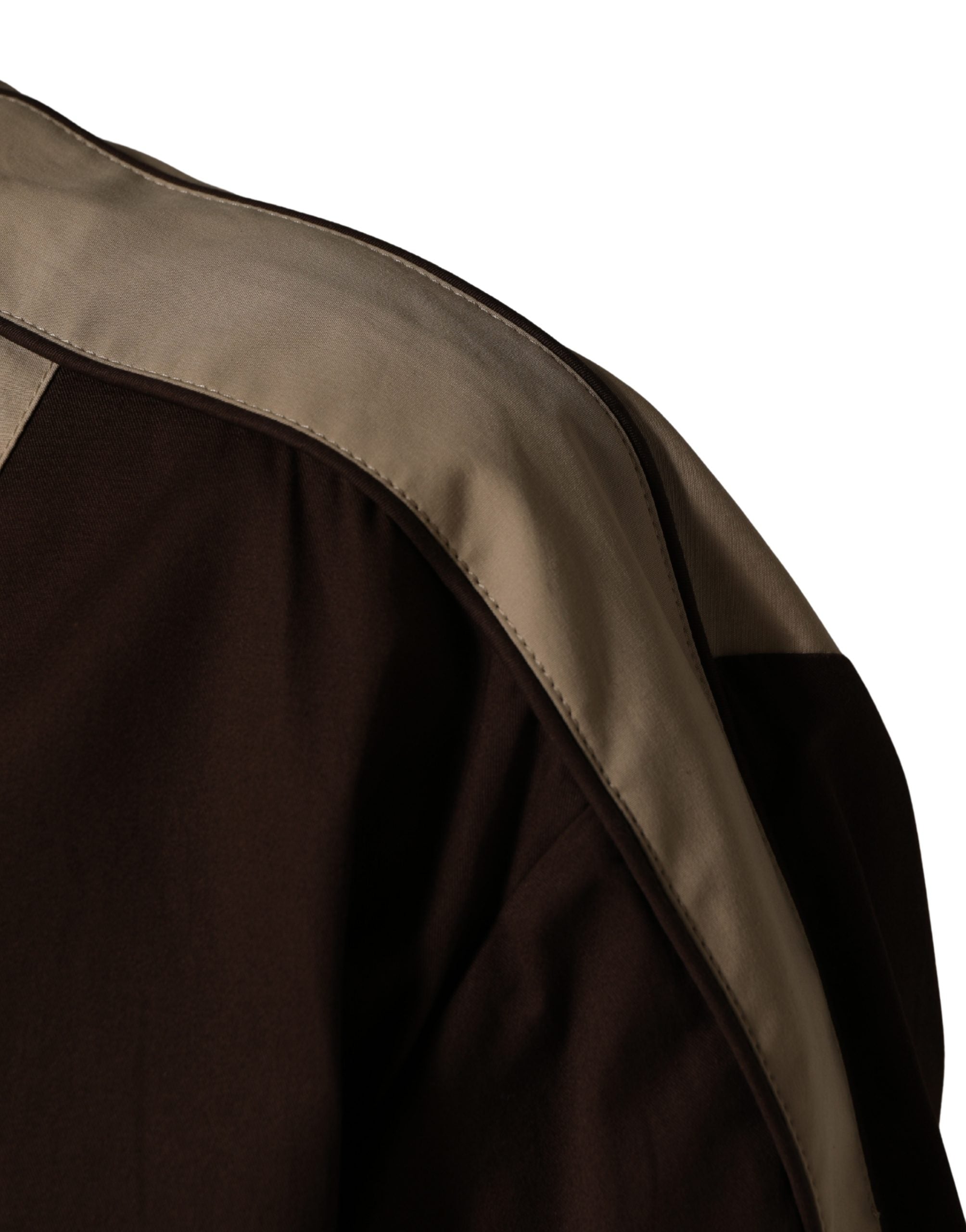 Dolce & Gabbana Brauner Beige Baumwoll-Reißverschluss-Windbreaker