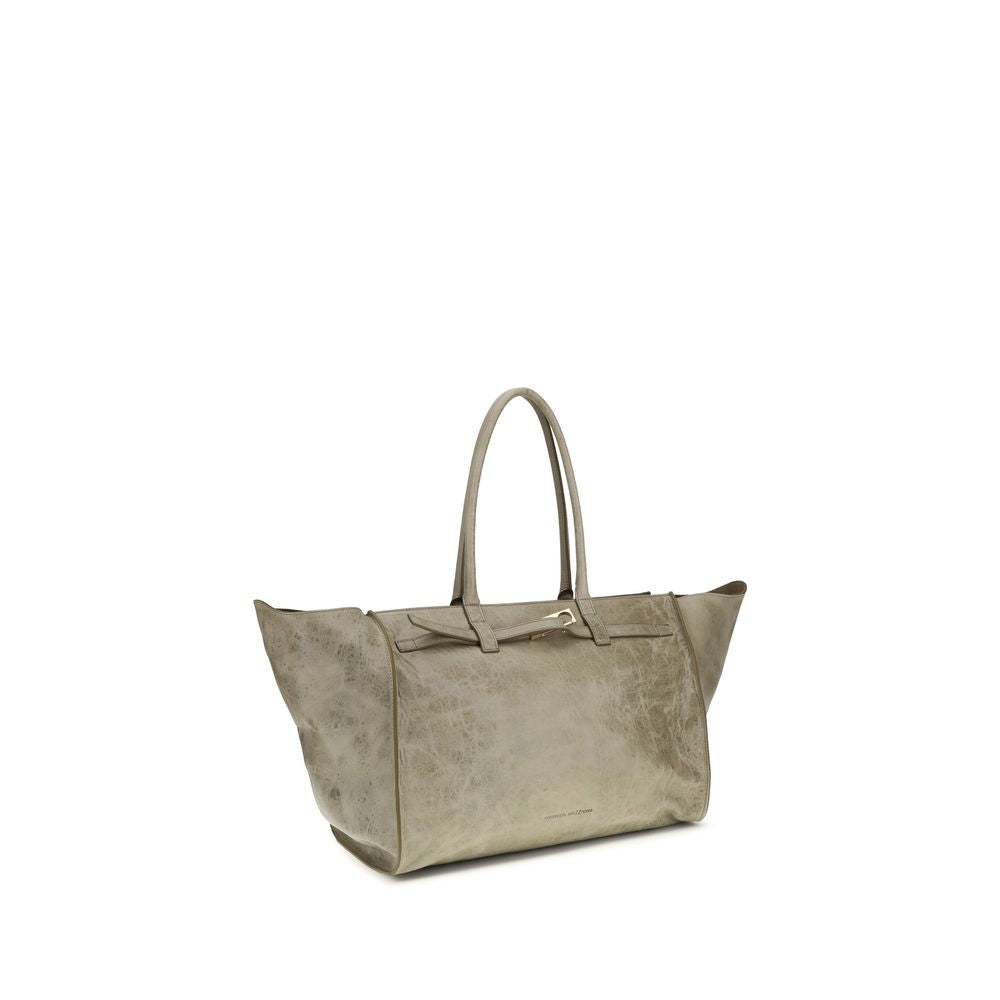 Benedetta Bruzziches Beige Kalbsleder Bos Taurus Schultertasche