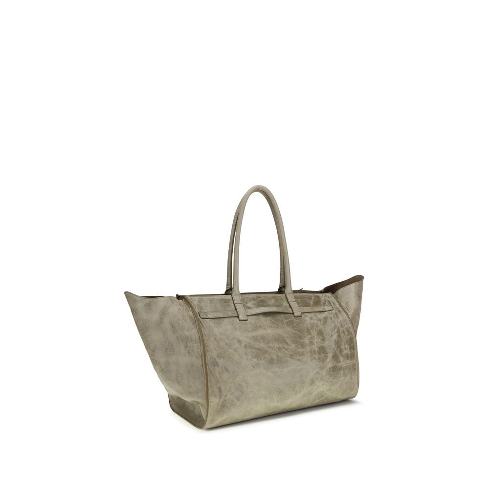 Benedetta Bruzziches Beige Kalbsleder Bos Taurus Schultertasche