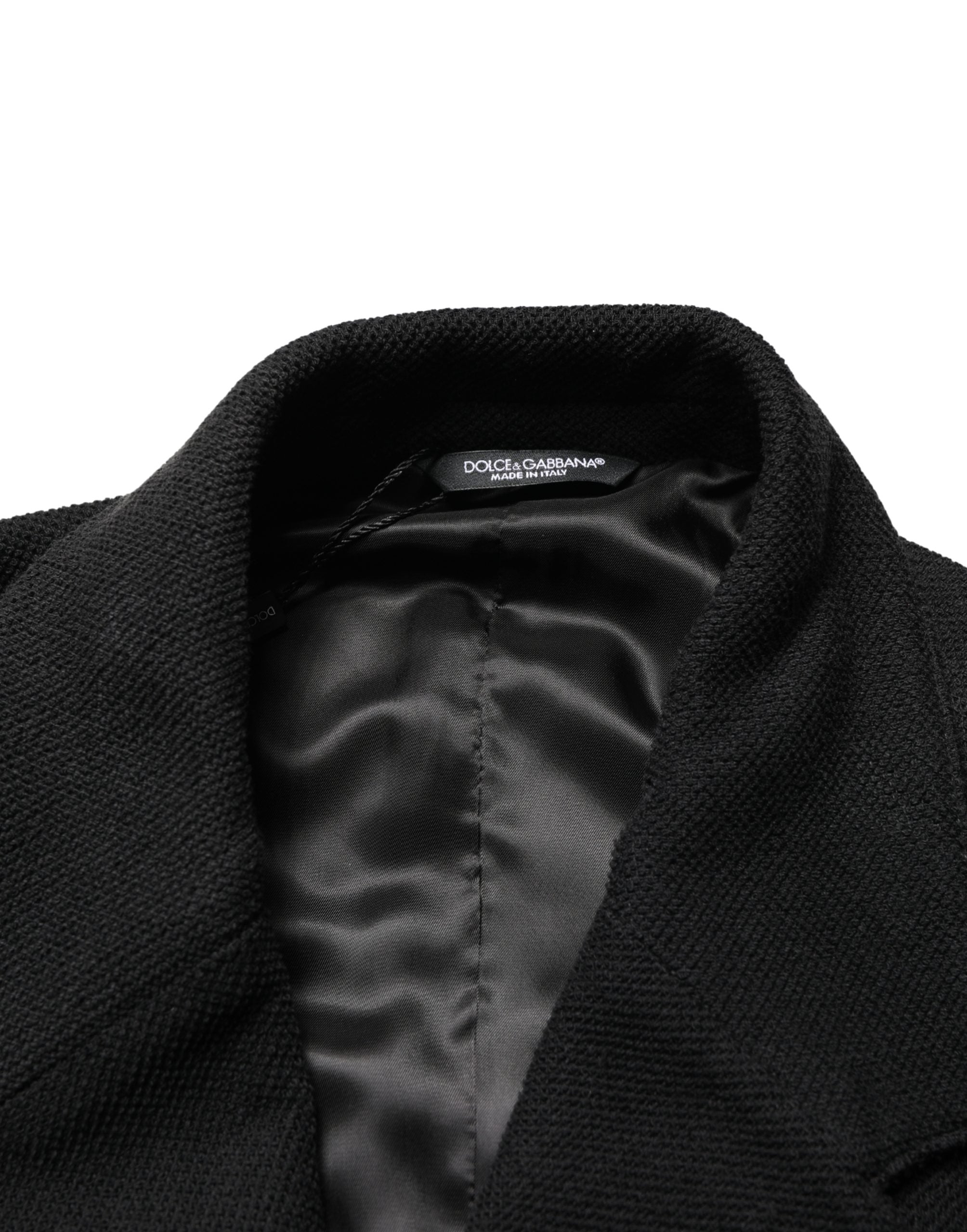 Dolce & Gabbana Schwarzer Zweireihiger Anzugjacke mit 2 Knöpfen